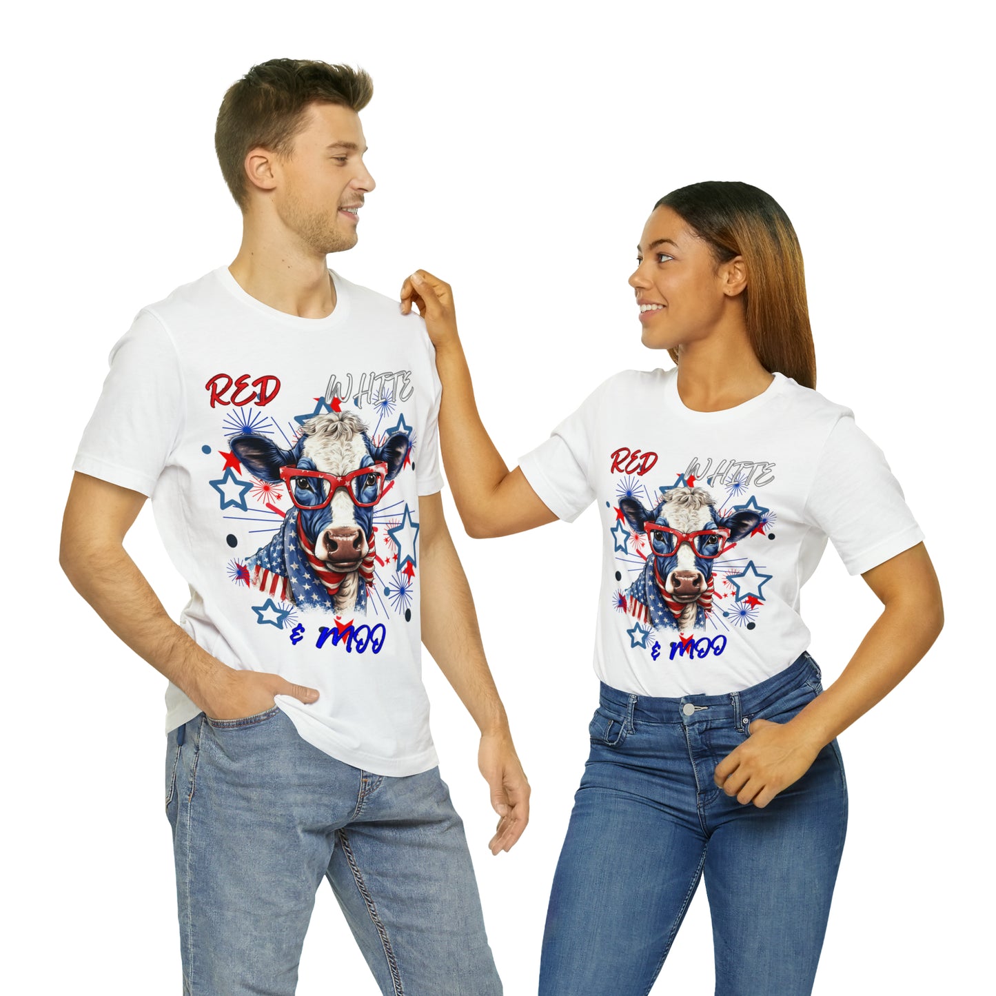 Red White & Moo One Sided Unisex Jersey Short Sleeve Tee (Printed on front)