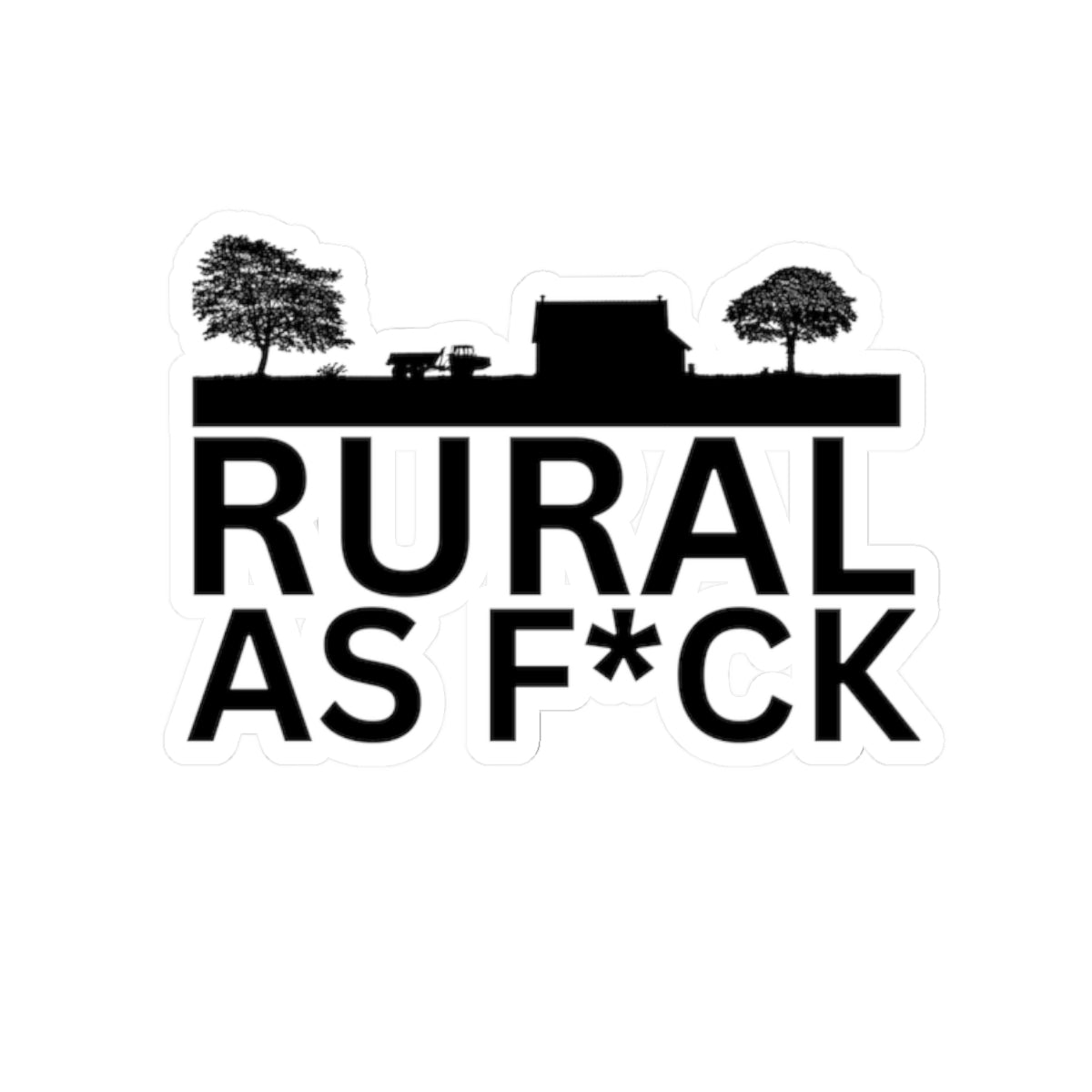 Rural AF Funny Farm Sticker