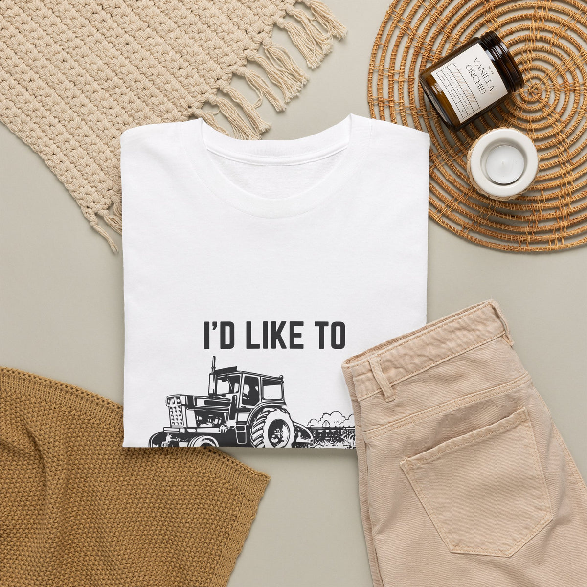 I’d Like to Plow Your Field Funny Tractor T-Shirt