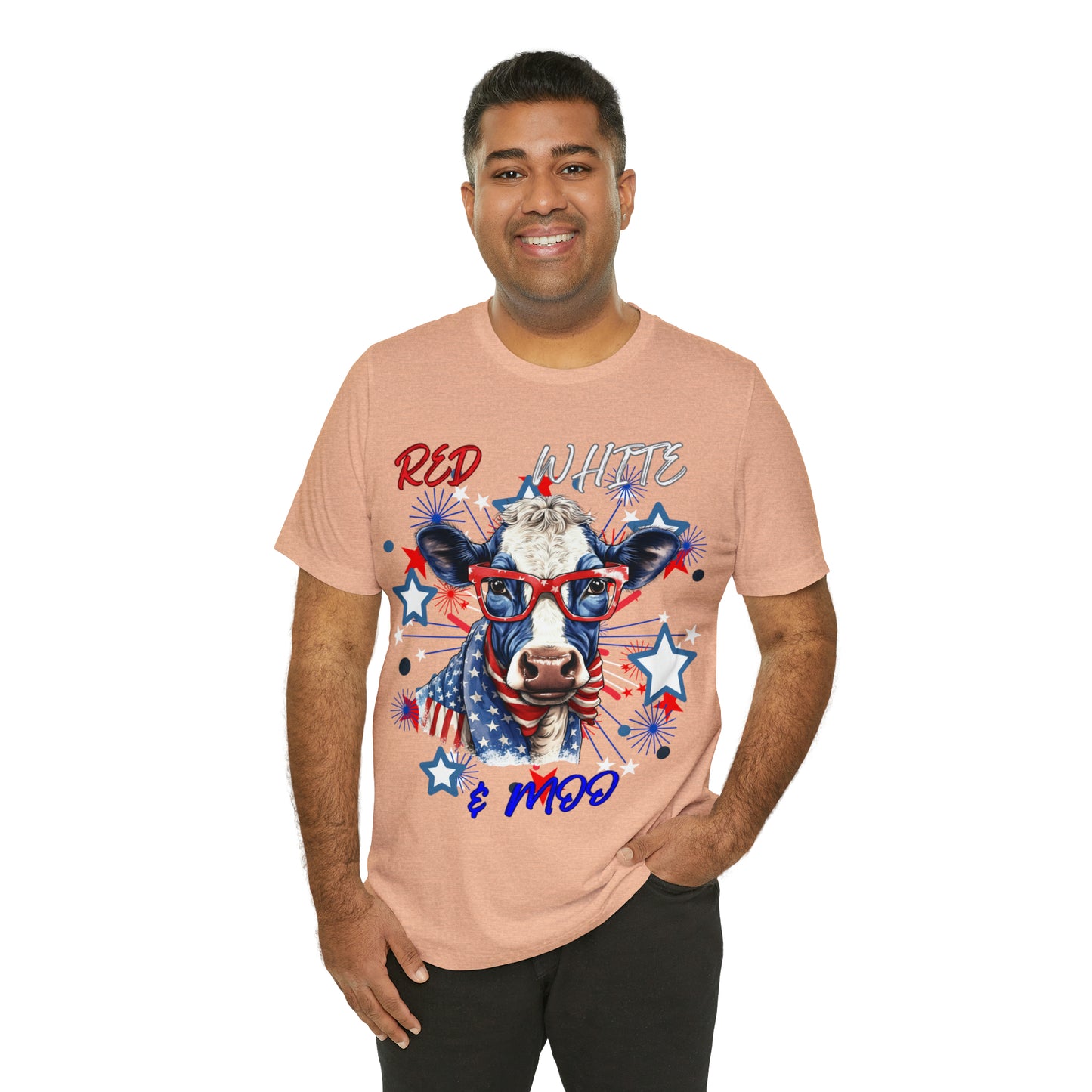 Red White & Moo One Sided Unisex Jersey Short Sleeve Tee (Printed on front)