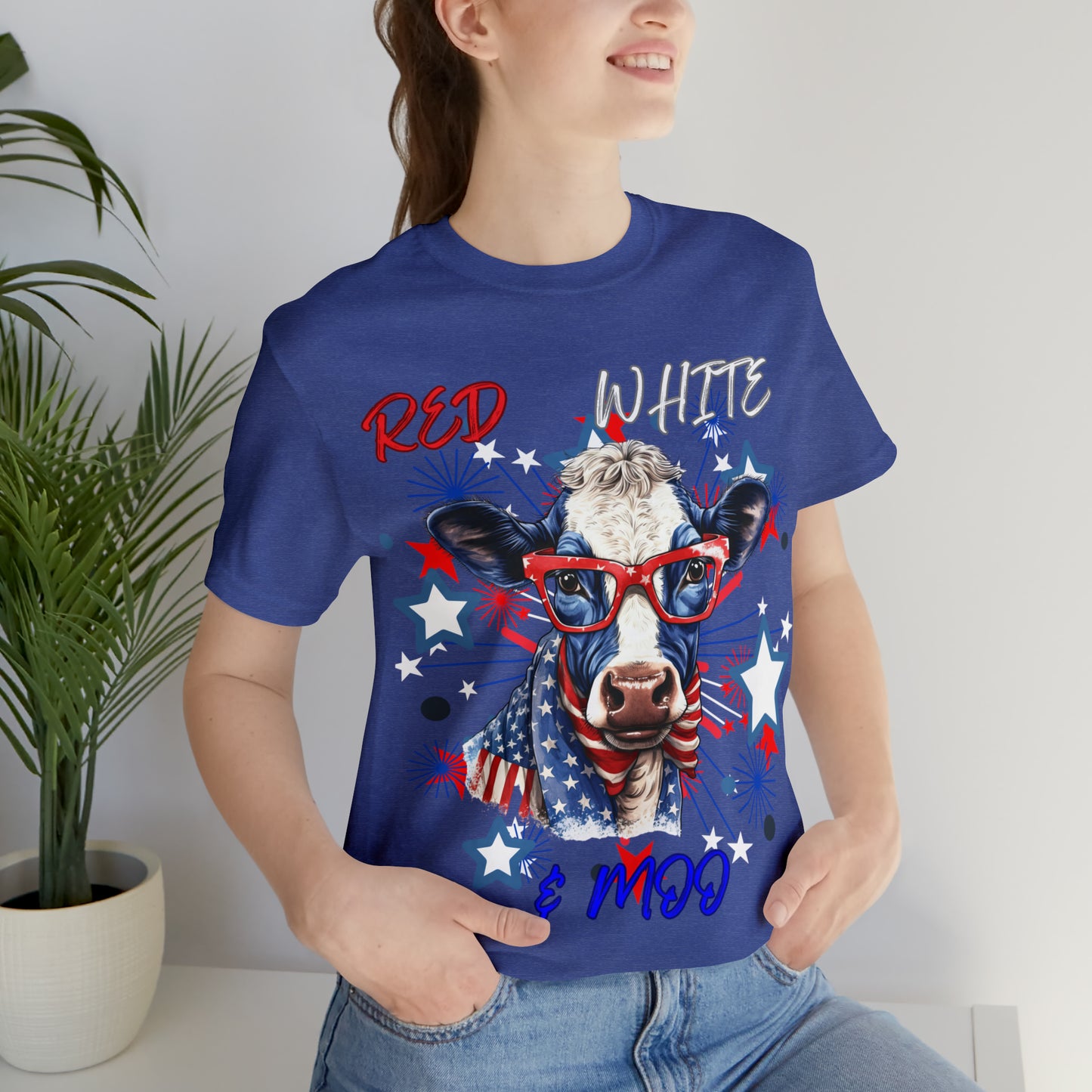 Red White & Moo One Sided Unisex Jersey Short Sleeve Tee (Printed on front)