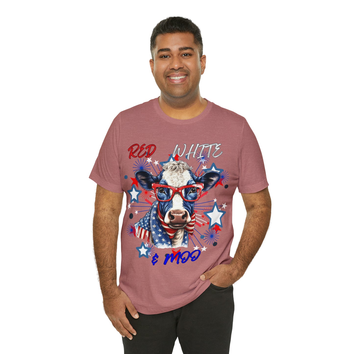 Red White & Moo One Sided Unisex Jersey Short Sleeve Tee (Printed on front)