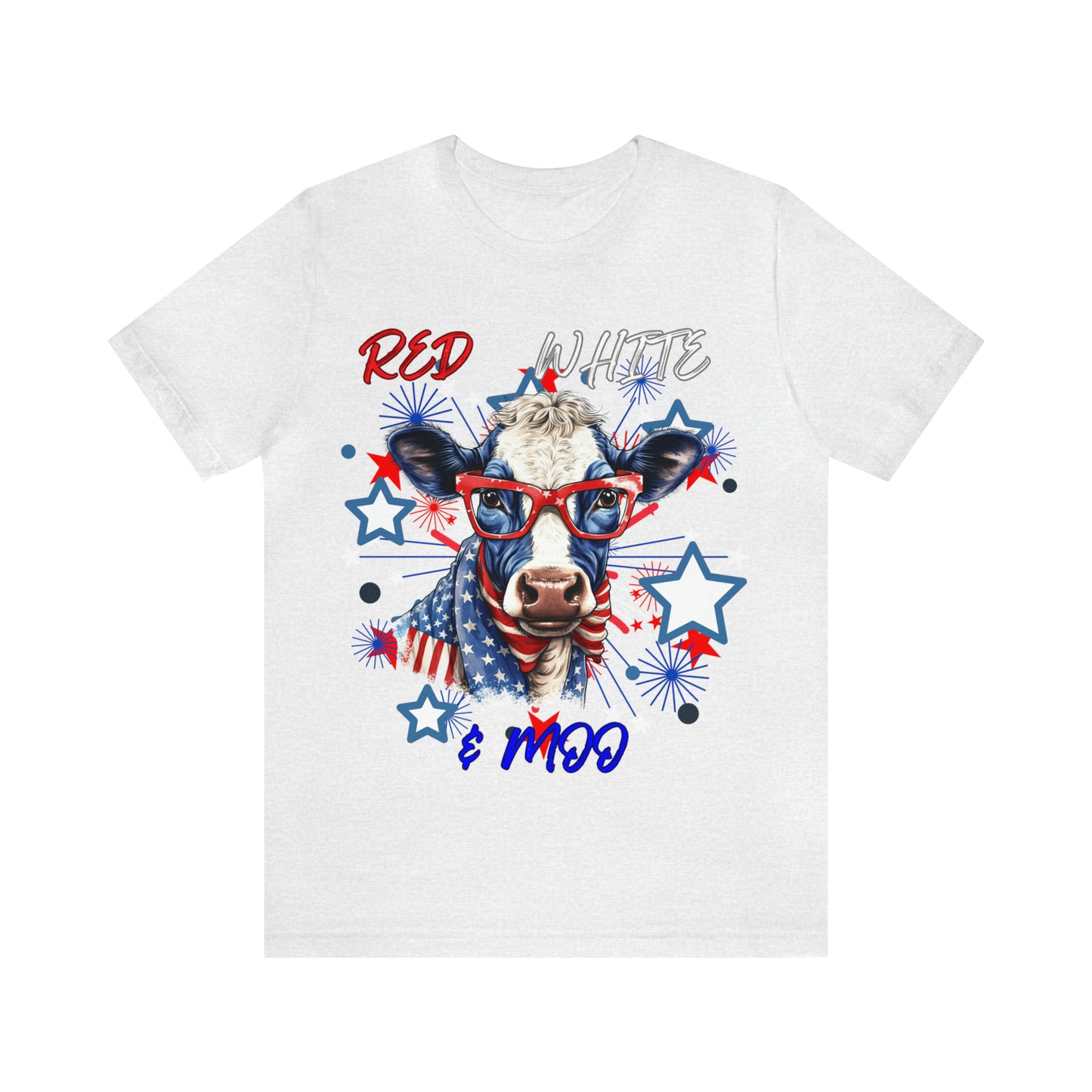 Red White & Moo One Sided Unisex Jersey Short Sleeve Tee (Printed on front)