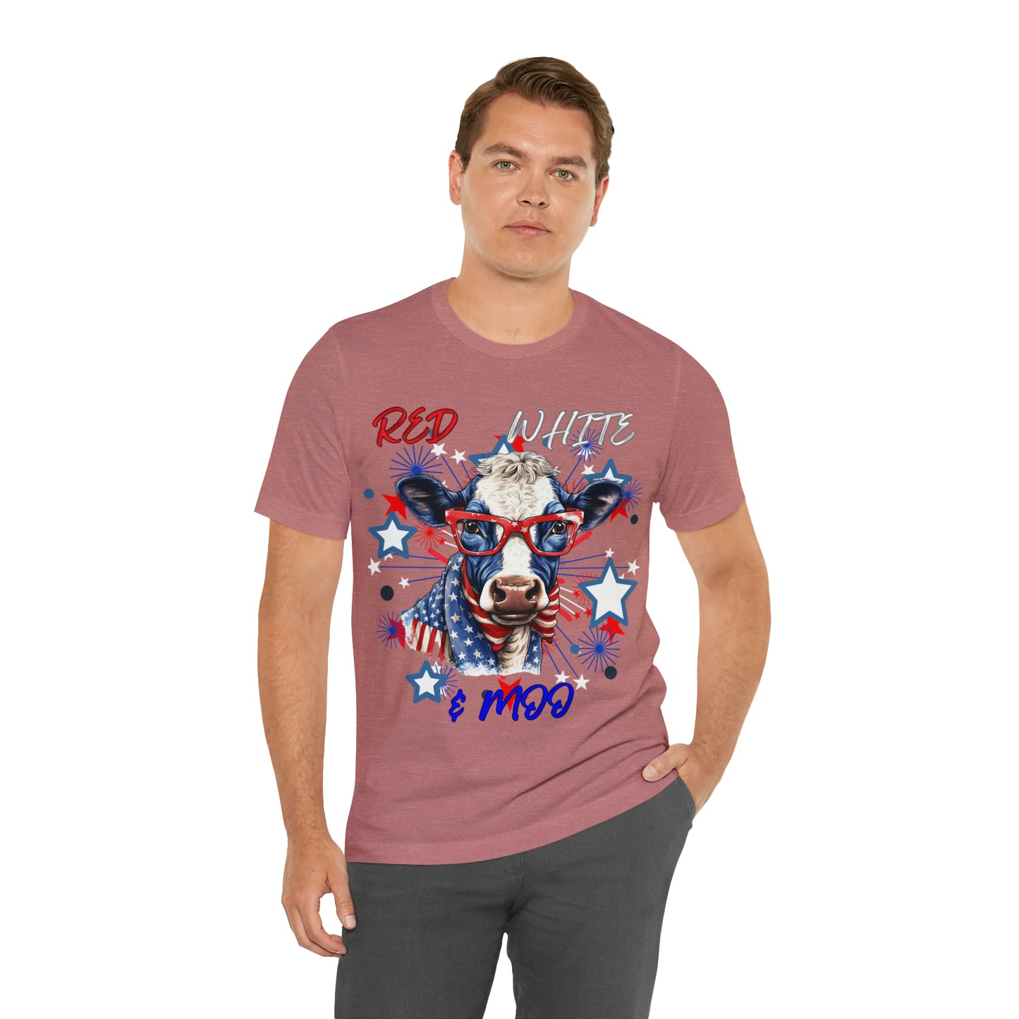 Red White & Moo One Sided Unisex Jersey Short Sleeve Tee (Printed on front)