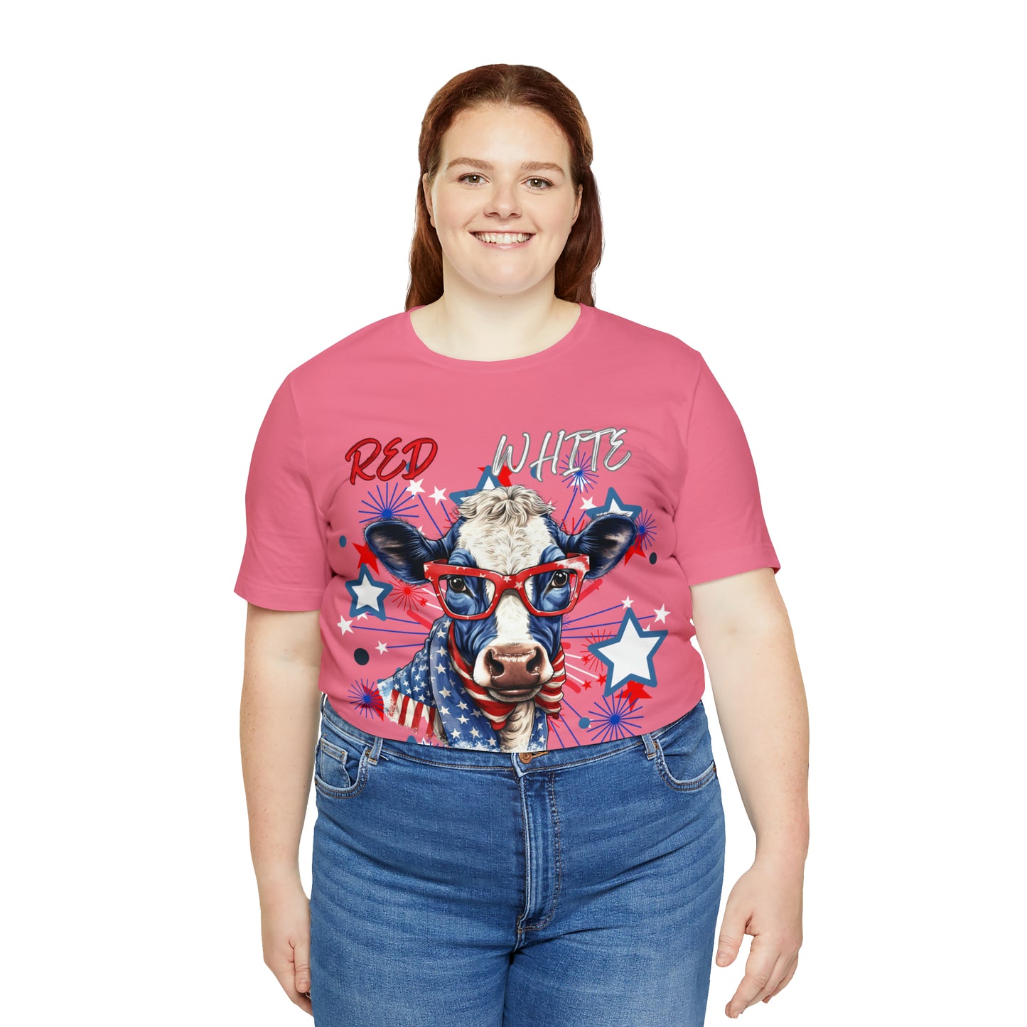 Red White & Moo One Sided Unisex Jersey Short Sleeve Tee (Printed on front)