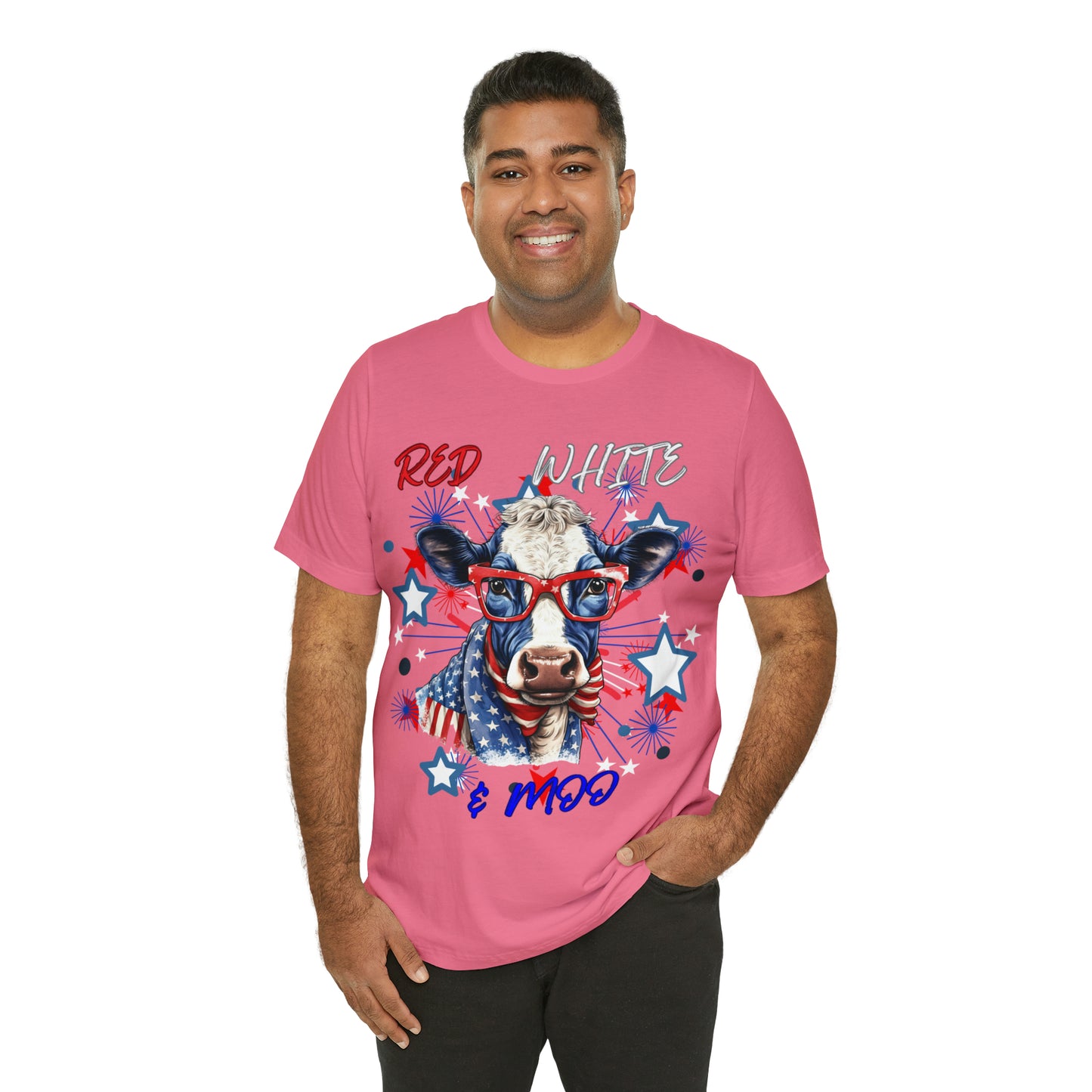 Red White & Moo One Sided Unisex Jersey Short Sleeve Tee (Printed on front)