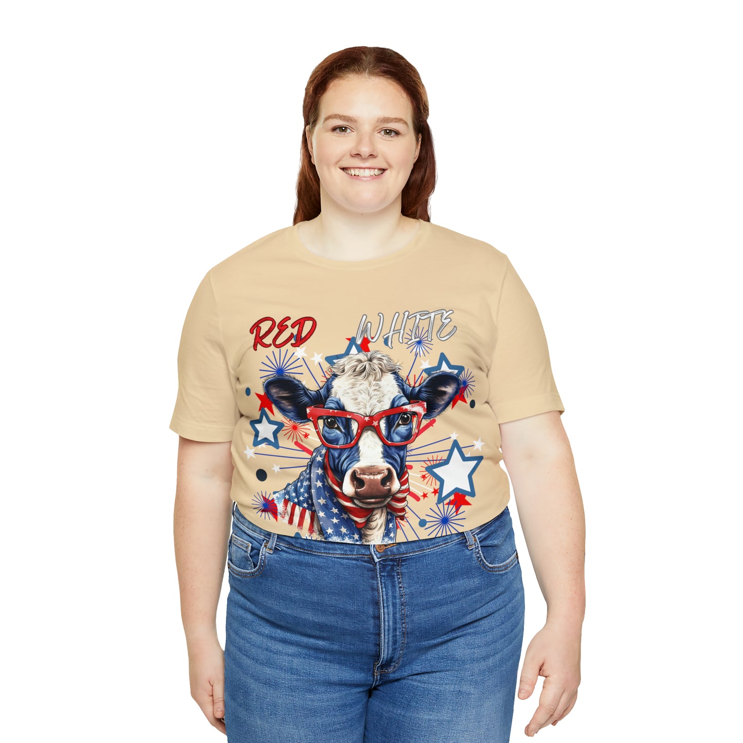 Red White & Moo One Sided Unisex Jersey Short Sleeve Tee (Printed on front)