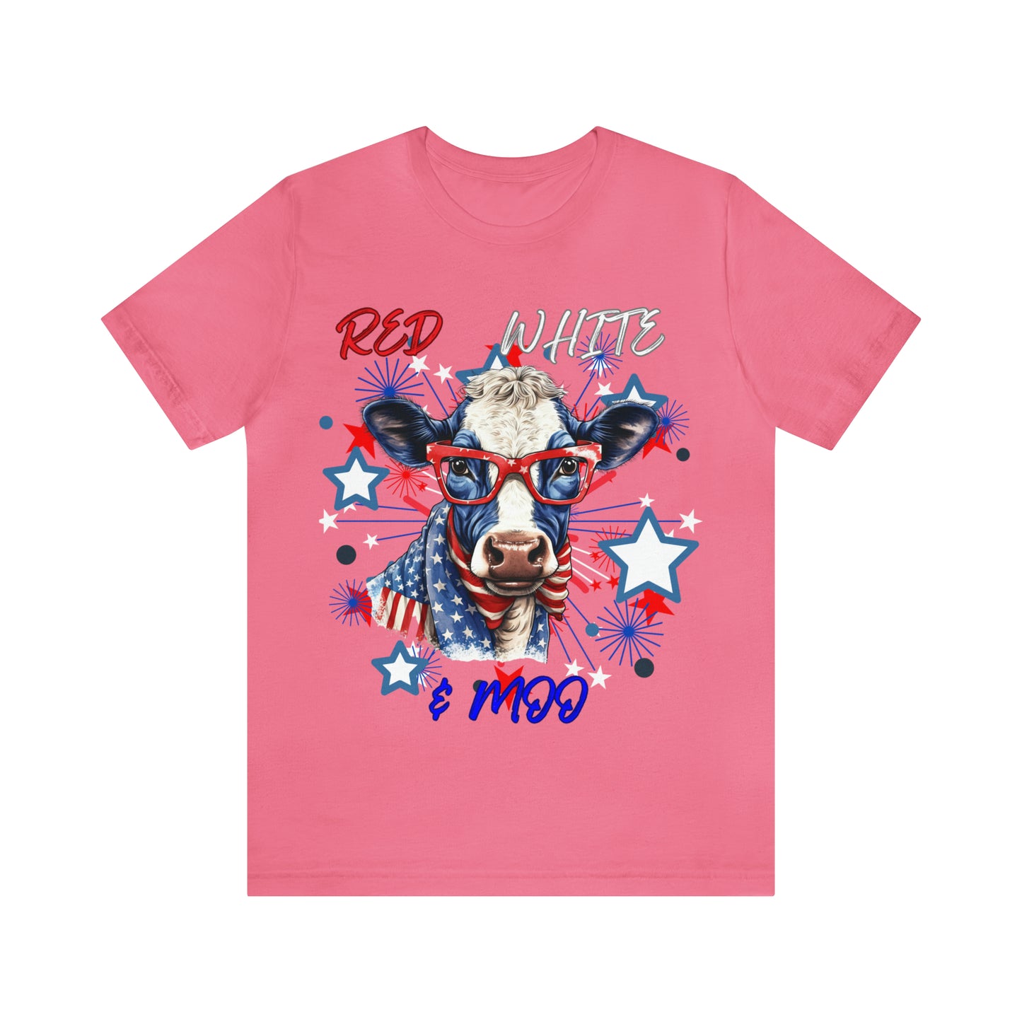 Red White & Moo One Sided Unisex Jersey Short Sleeve Tee (Printed on front)