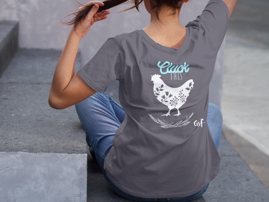 "Cluck This" One Sided Unisex Heavy Cotton Tee - Printed on Back