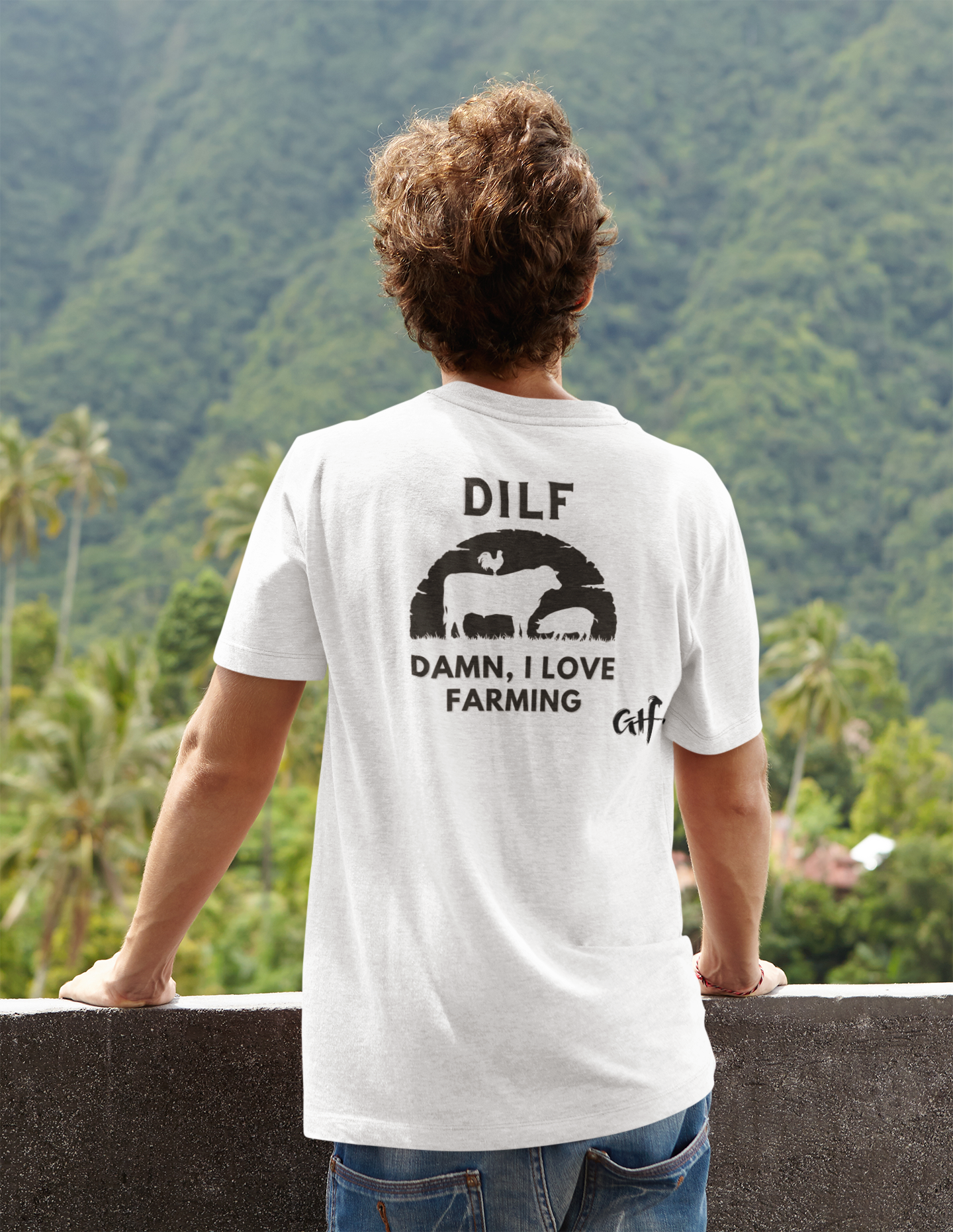 "DILF V2" One Sided Unisex Softstyle T-Shirt - Printed on Back