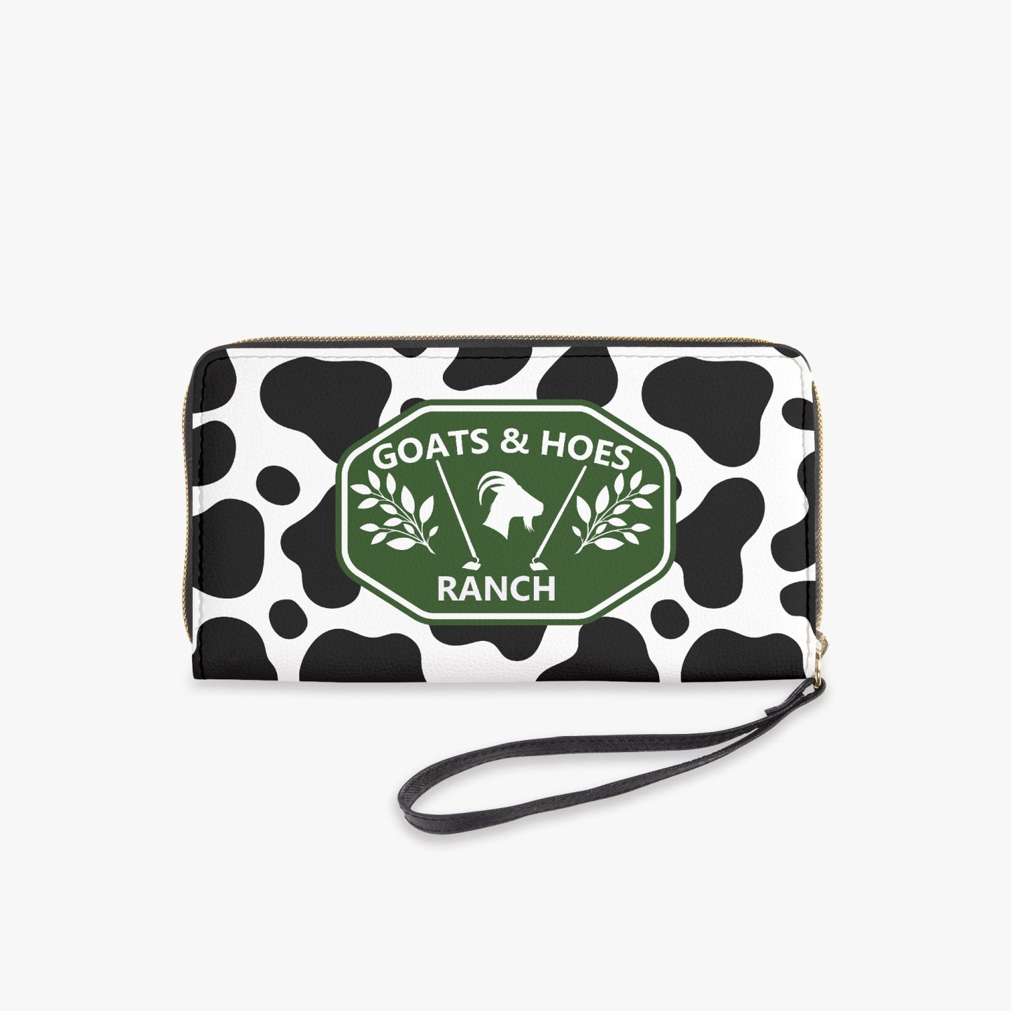 Easily Distracted by Cows Leather Wristlet Clutch Wallet