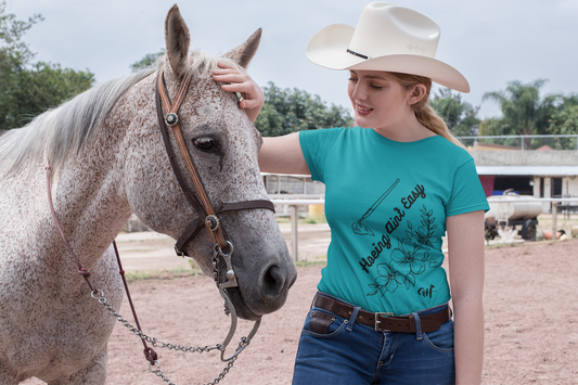 "Hoeing Ain't Easy" One Sided Unisex Softstyle T-Shirt- Printed on Front