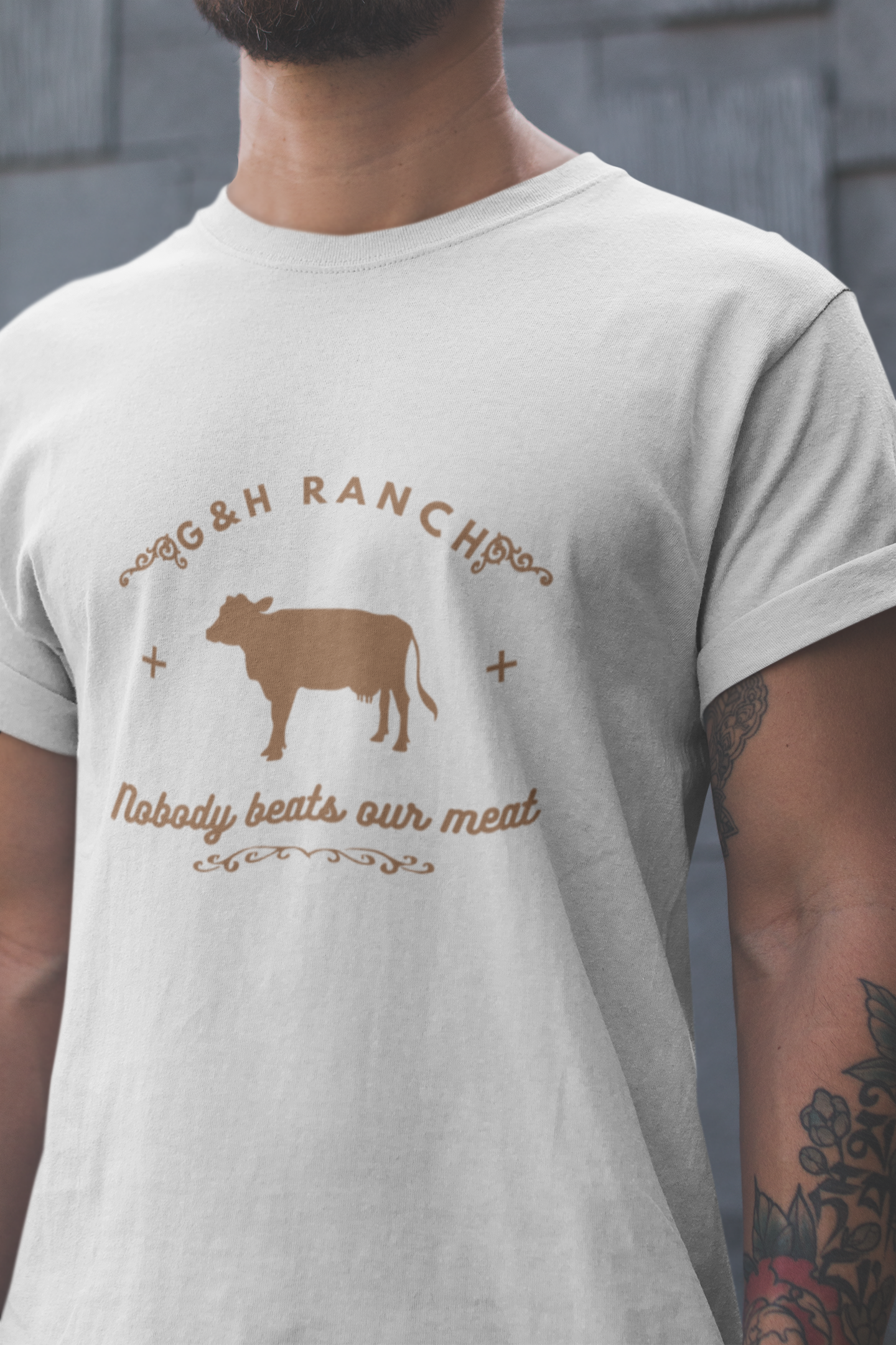 "G & H Meat" One Sided Unisex Softstyle T-Shirt- Printed on Front