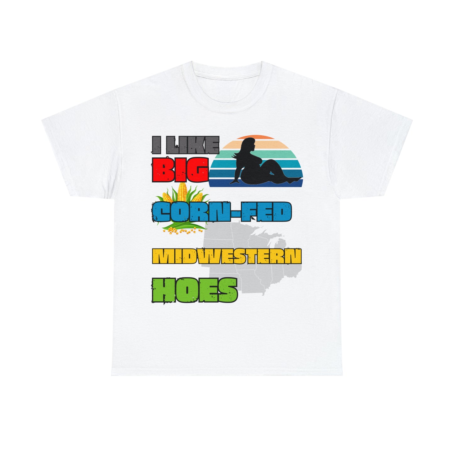 Midwestern Hoes Gildan 5000 Unisex Heavy Cotton Tee (Printed on front)