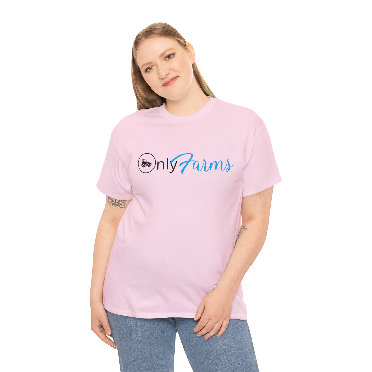 OnlyFarms Gildan 5000 Unisex Heavy Cotton Tee (Printed on Front)