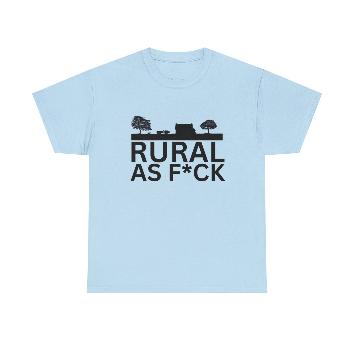 "Rural AF" One sided Gildan 5000 Unisex Heavy Cotton Tee (Printed on Front)