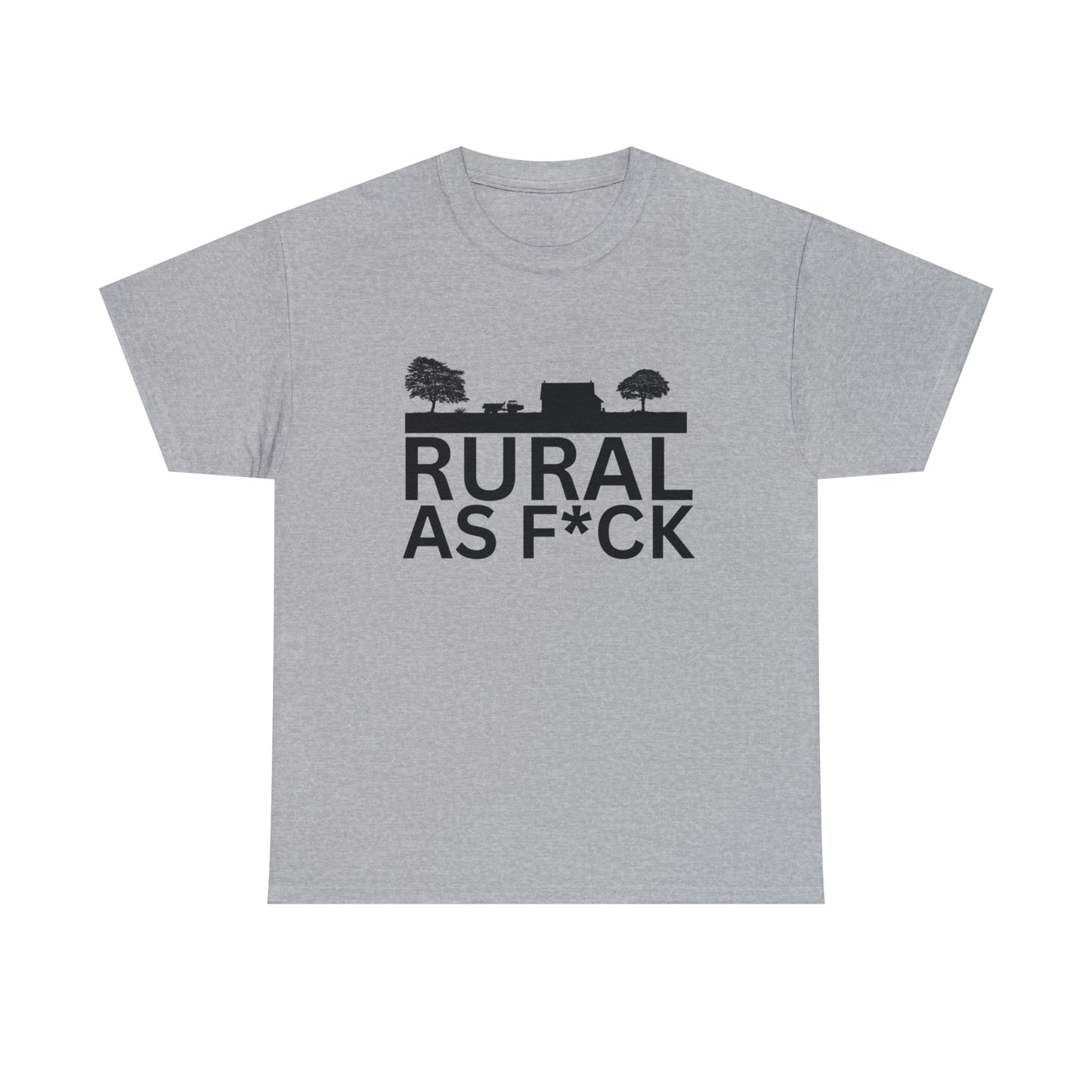 "Rural AF" One sided Gildan 5000 Unisex Heavy Cotton Tee (Printed on Front)