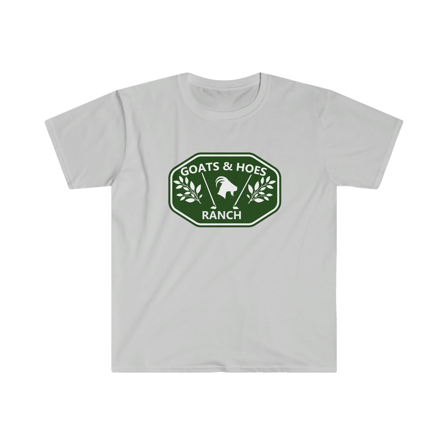 "Goats &Hoes Ranch" One Sided Unisex Softstyle T-Shirt - Printed on Front