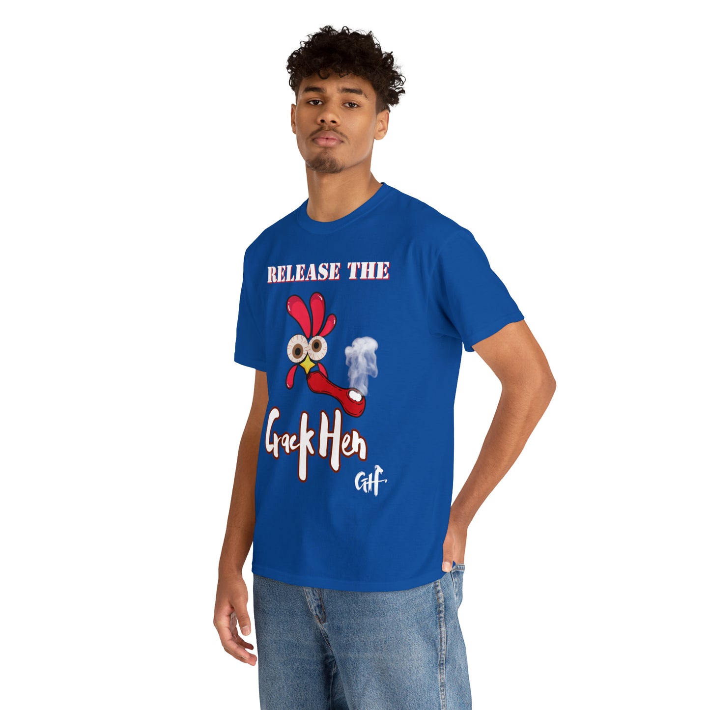 "Release the Crack Hen" One Sided Gildan 5000 Unisex Heavy Cotton Tee (Printed on Front)