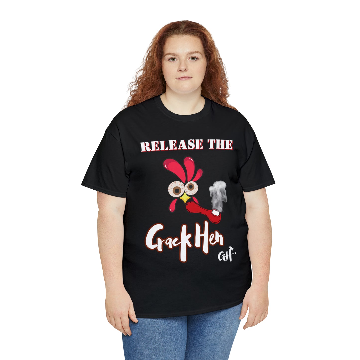 "Release the Crack Hen" One Sided Gildan 5000 Unisex Heavy Cotton Tee (Printed on Front)