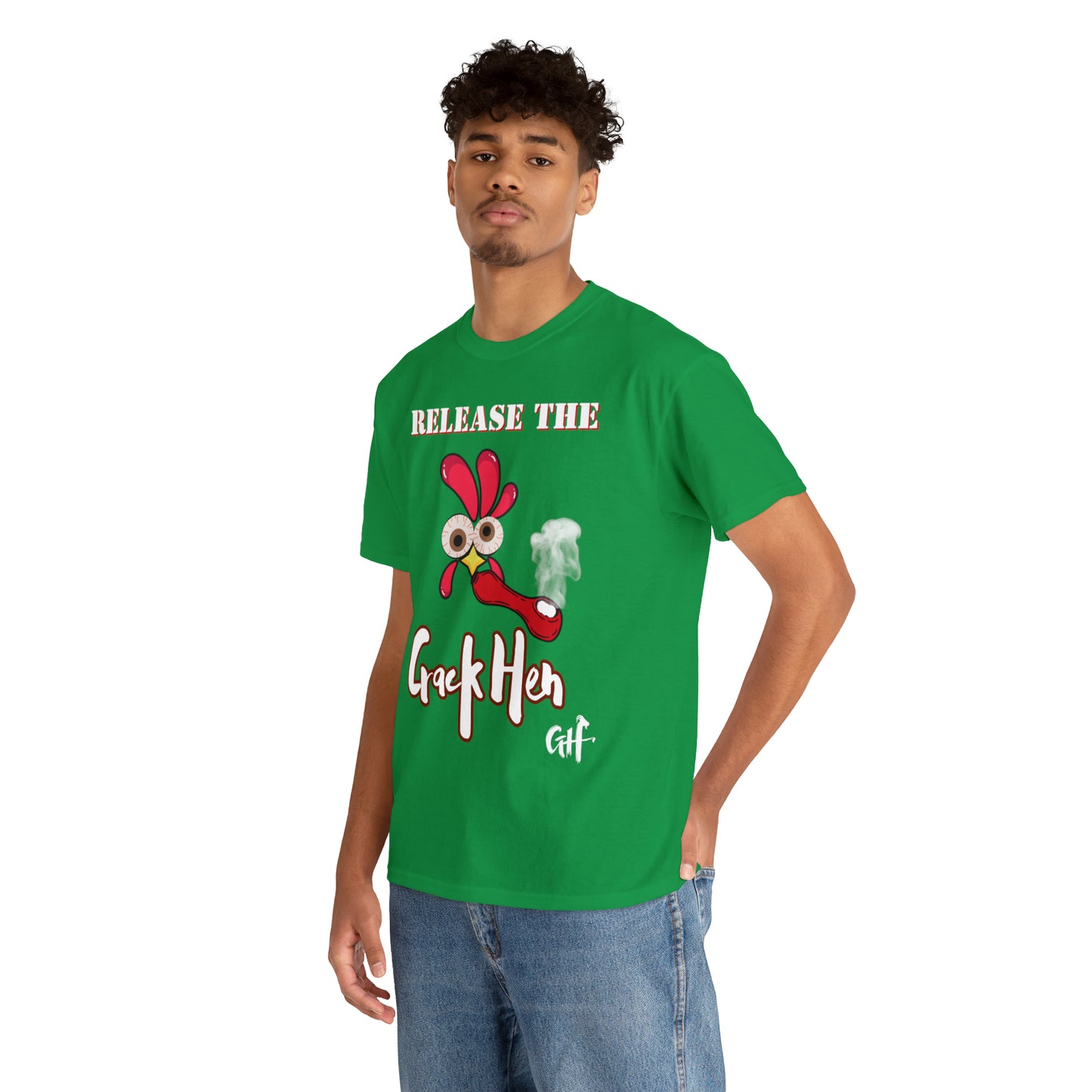 "Release the Crack Hen" One Sided Gildan 5000 Unisex Heavy Cotton Tee (Printed on Front)