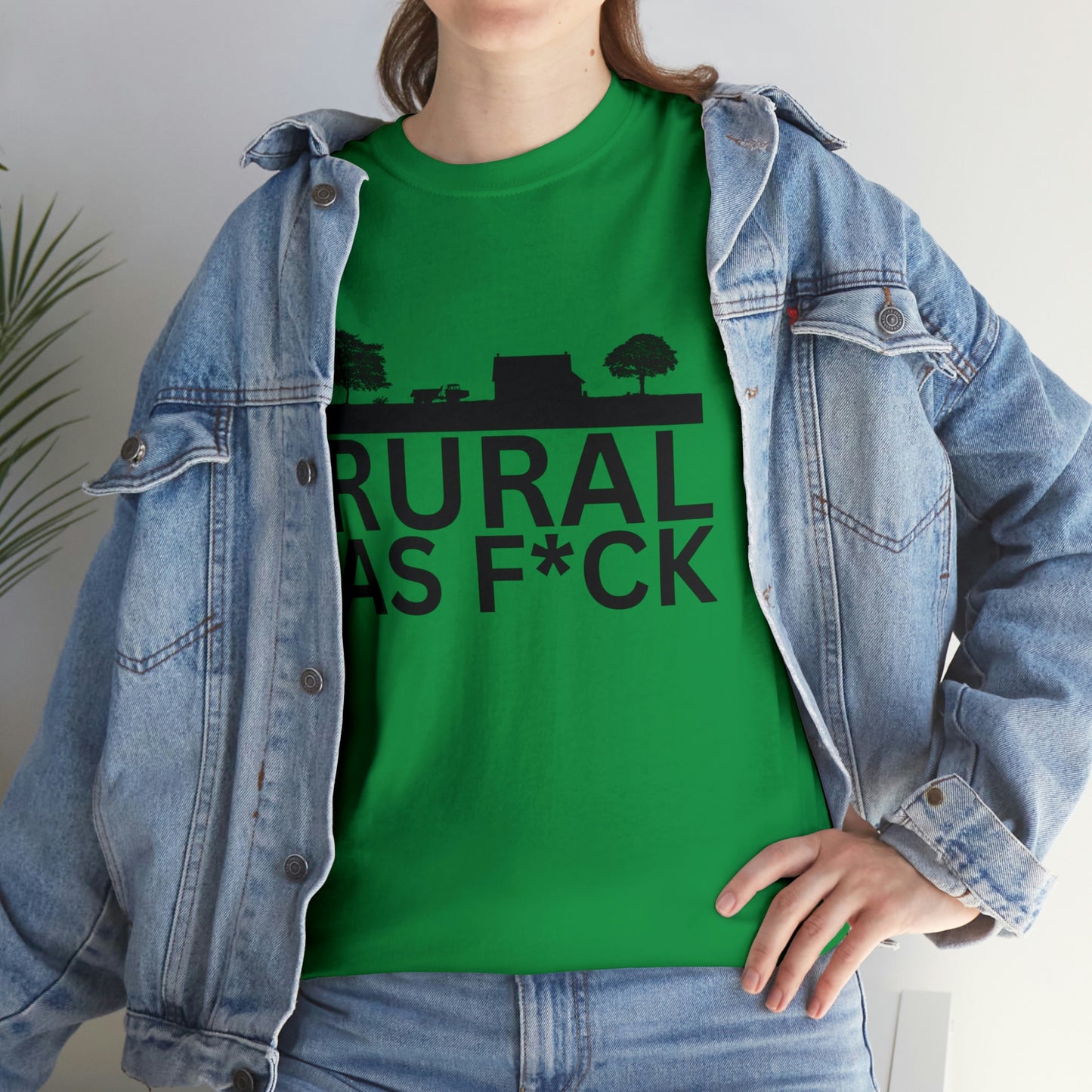 "Rural AF" One sided Gildan 5000 Unisex Heavy Cotton Tee (Printed on Front)