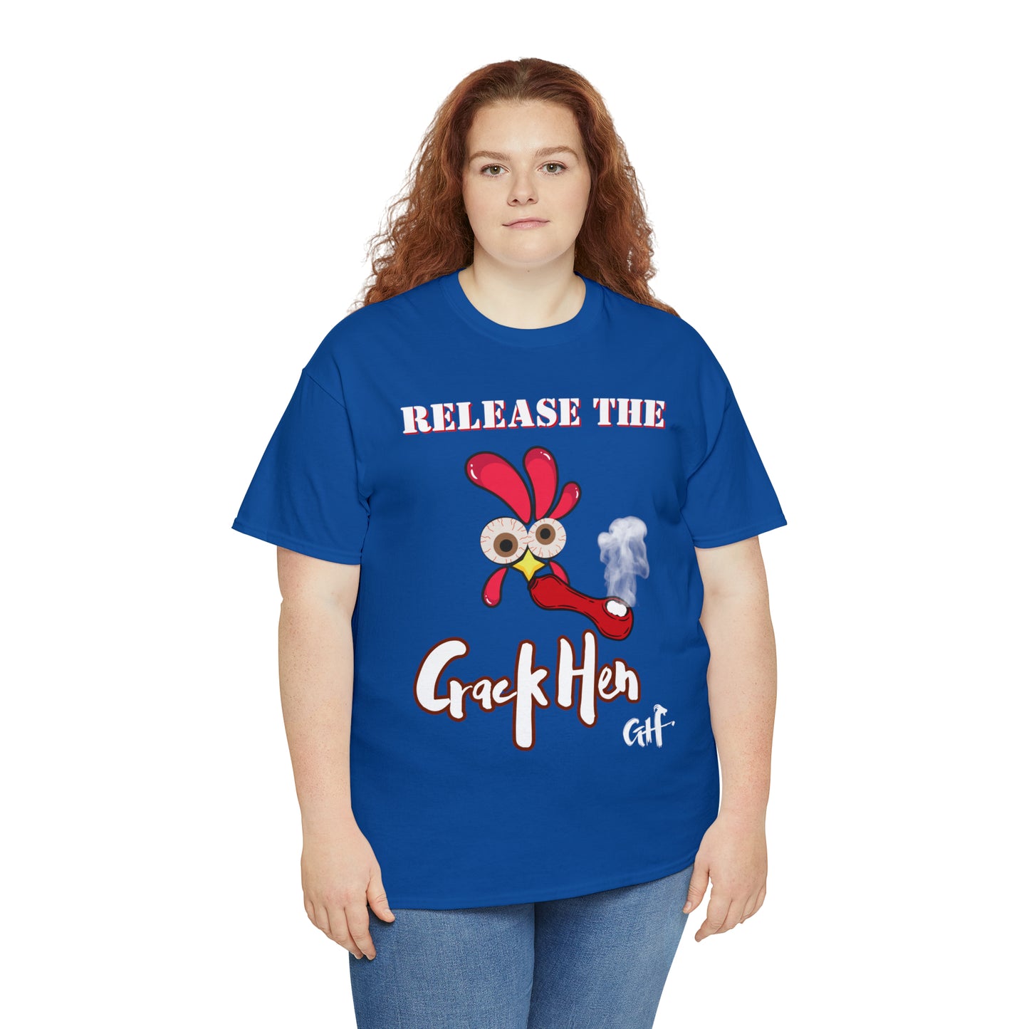 "Release the Crack Hen" One Sided Gildan 5000 Unisex Heavy Cotton Tee (Printed on Front)