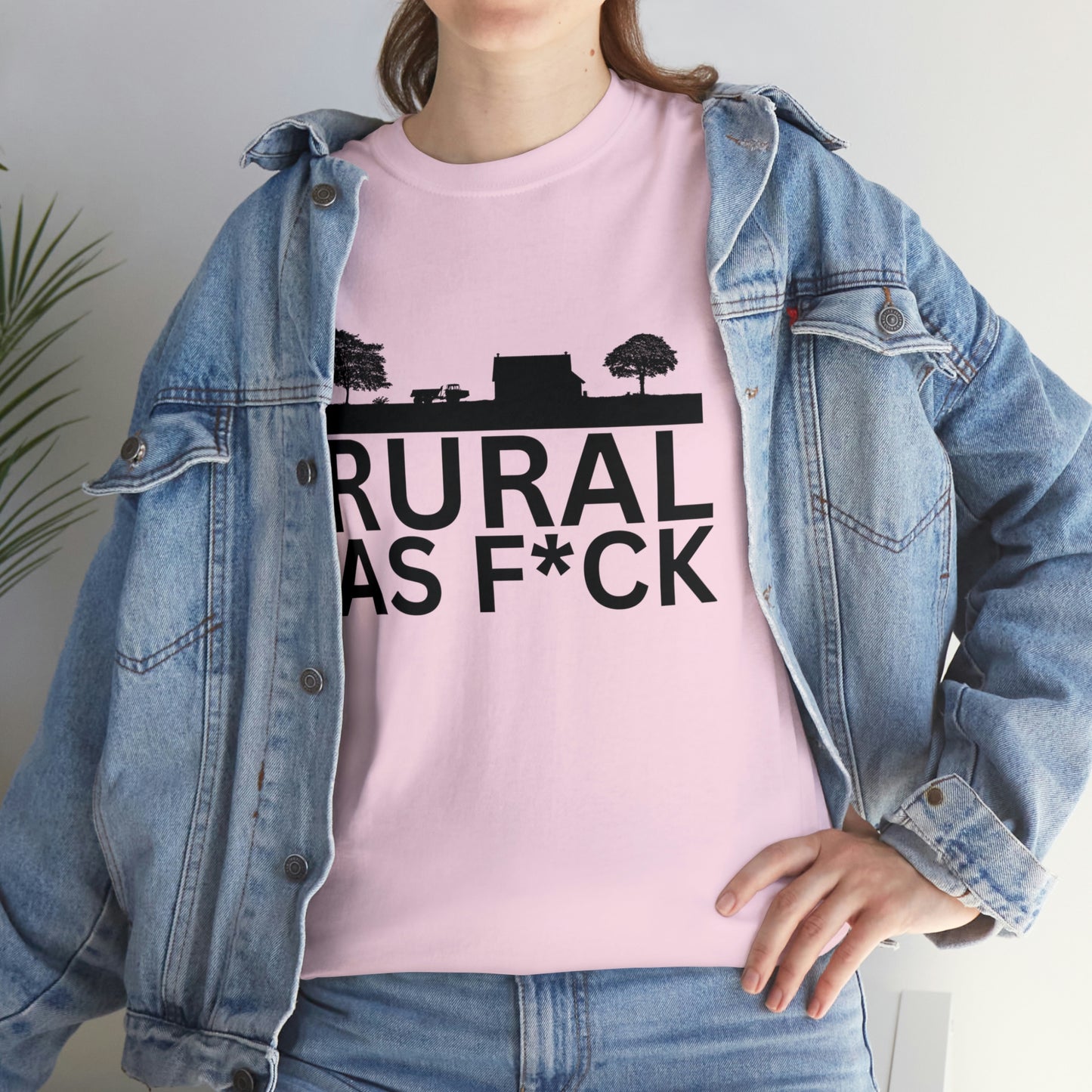 "Rural AF" One sided Gildan 5000 Unisex Heavy Cotton Tee (Printed on Front)