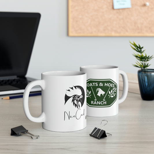 "Goats & Hoes Nice Cock" Ceramic Mug 11oz