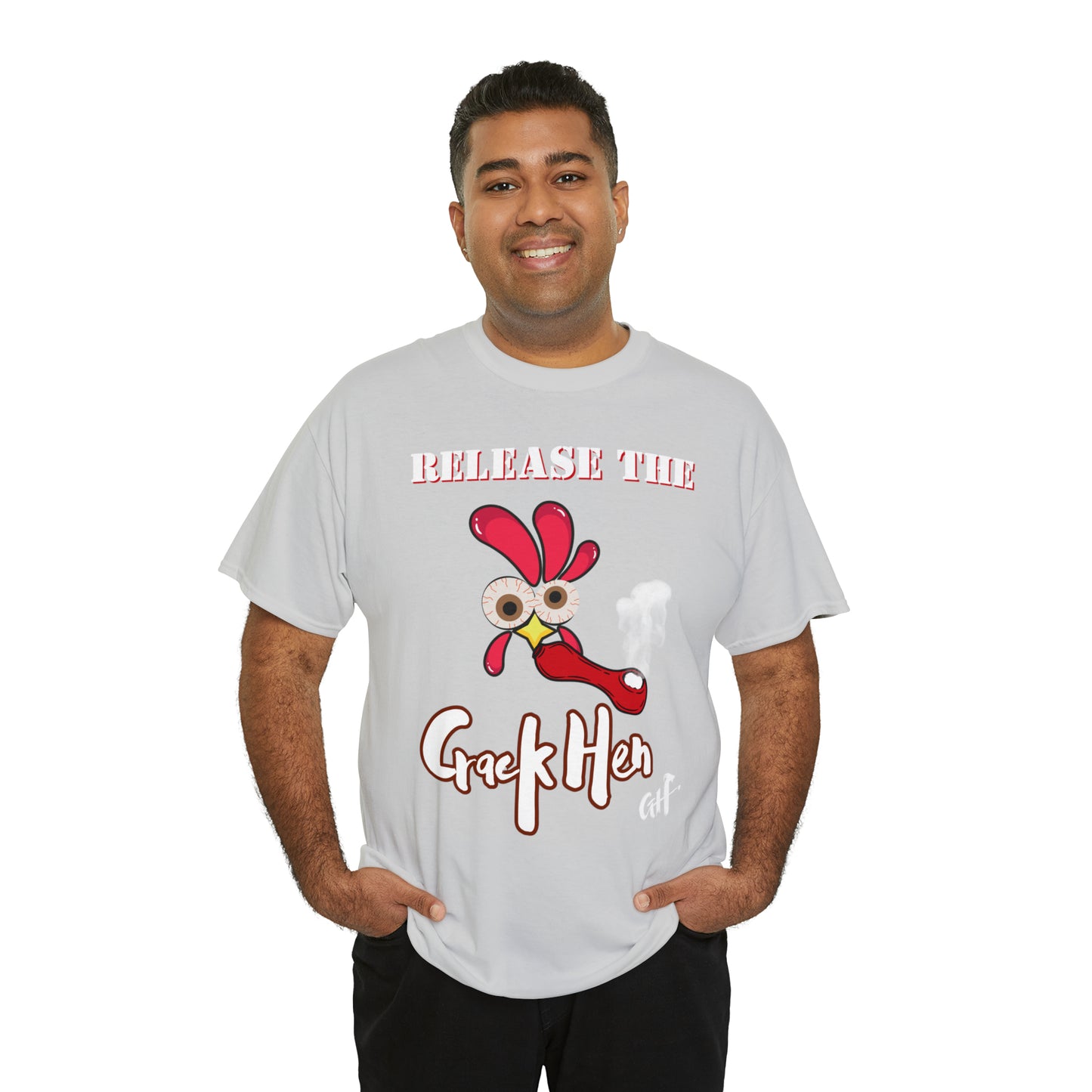 "Release the Crack Hen" One Sided Gildan 5000 Unisex Heavy Cotton Tee (Printed on Front)