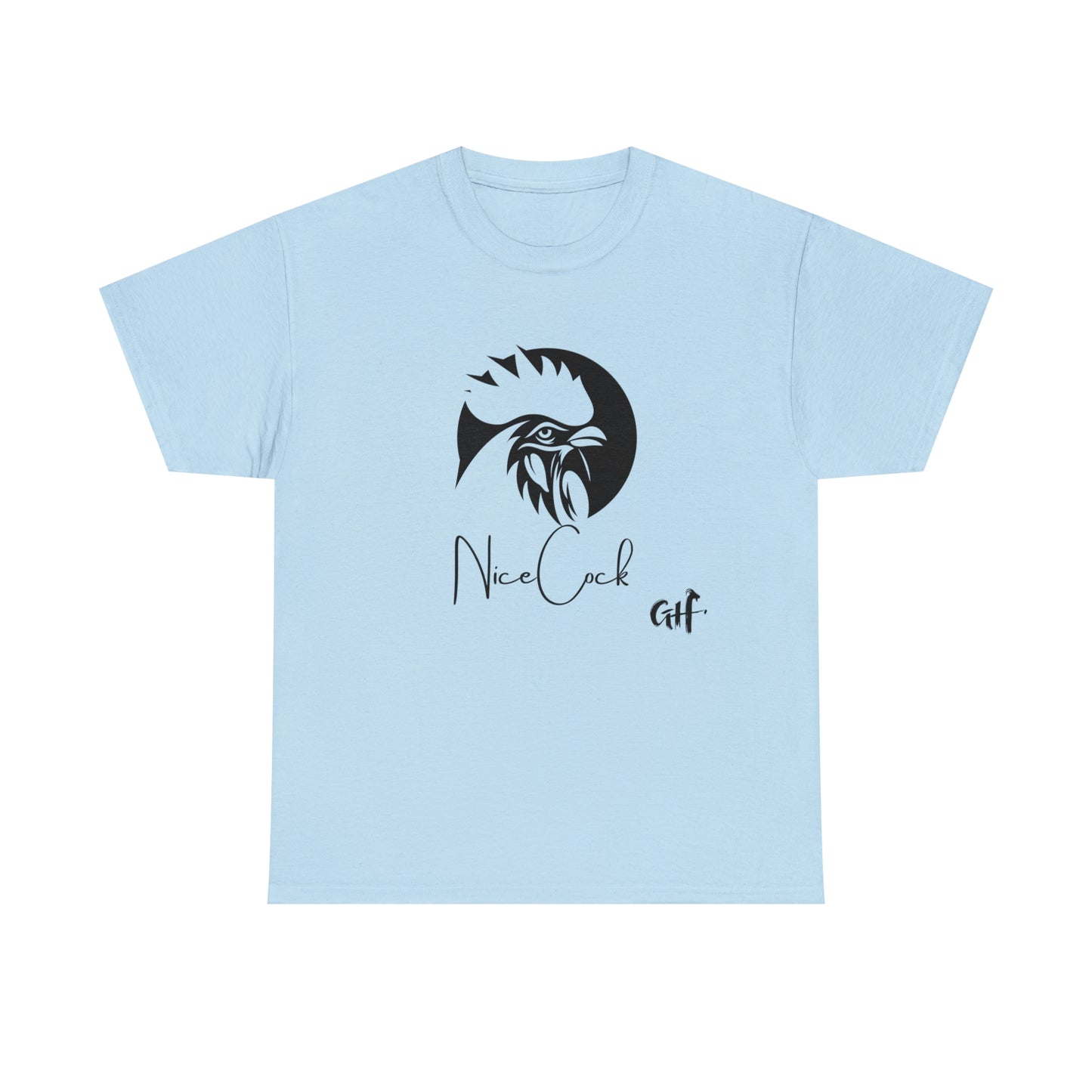 "Nice Cock" Rooster One Sided Unisex Heavy Cotton Tee - Printed on Front