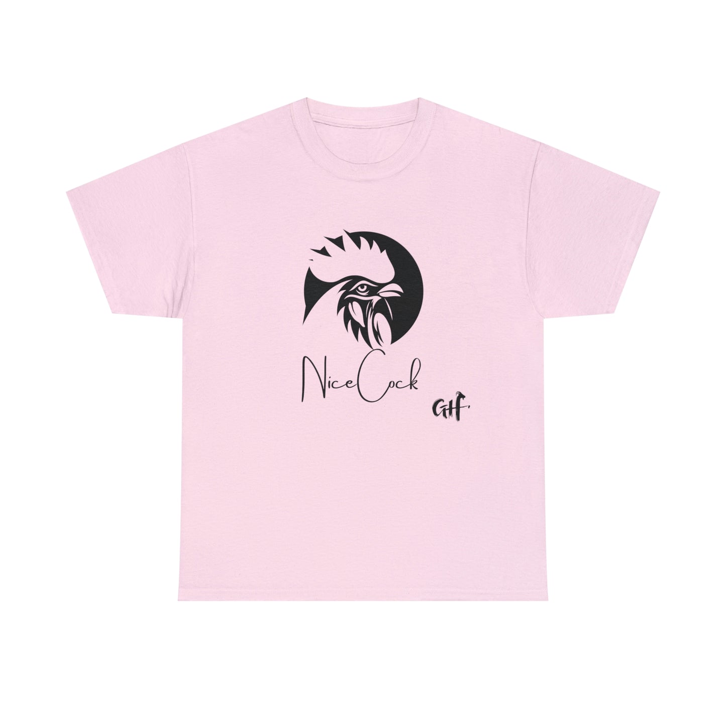 "Nice Cock" Rooster One Sided Unisex Heavy Cotton Tee - Printed on Front