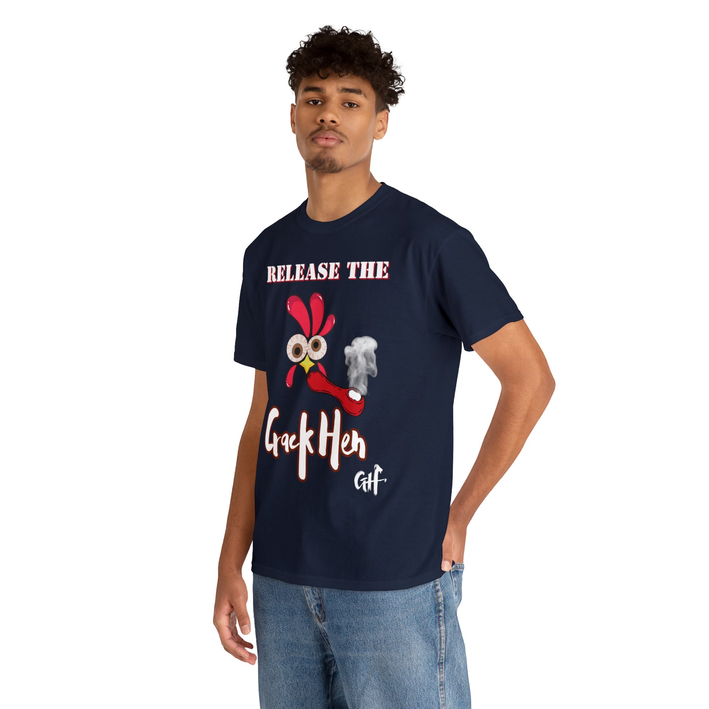 "Release the Crack Hen" One Sided Gildan 5000 Unisex Heavy Cotton Tee (Printed on Front)