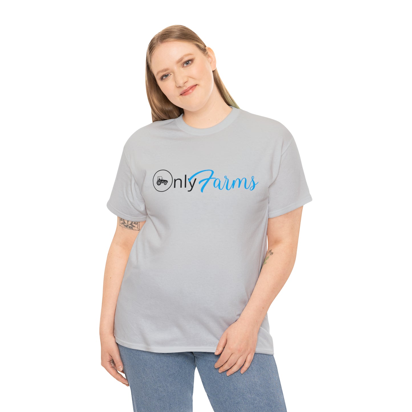 OnlyFarms Gildan 5000 Unisex Heavy Cotton Tee (Printed on Front)