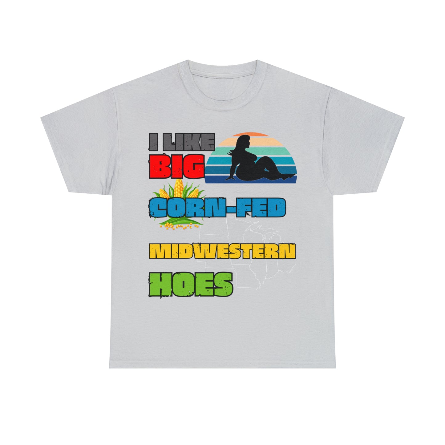 Midwestern Hoes Gildan 5000 Unisex Heavy Cotton Tee (Printed on front)