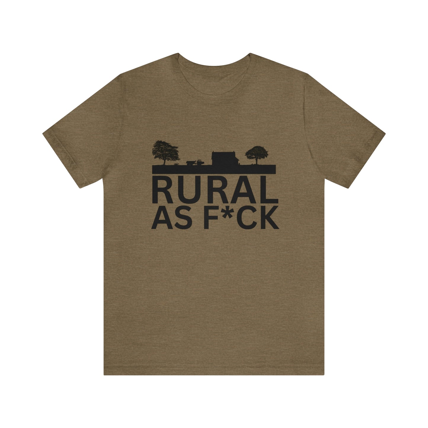 "Rural AF" One Sided Unisex Jersey Short Sleeve Tee (Printed on Front)