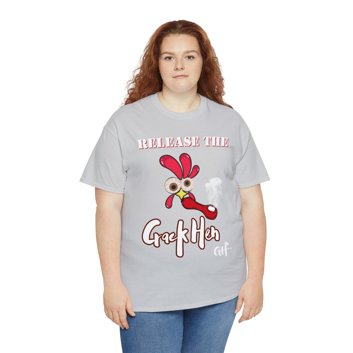 "Release the Crack Hen" One Sided Gildan 5000 Unisex Heavy Cotton Tee (Printed on Front)