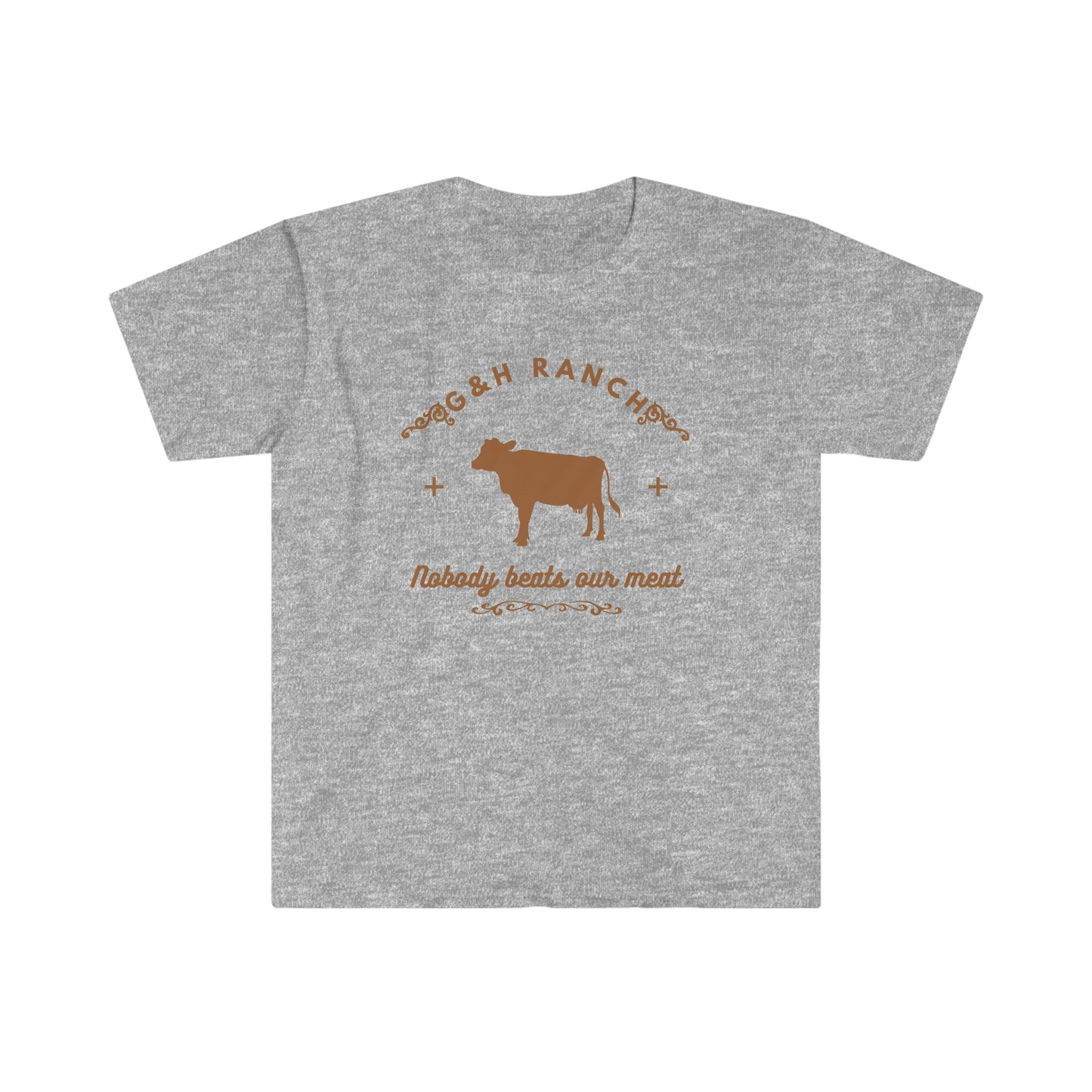 "G & H Meat" One Sided Unisex Softstyle T-Shirt- Printed on Front