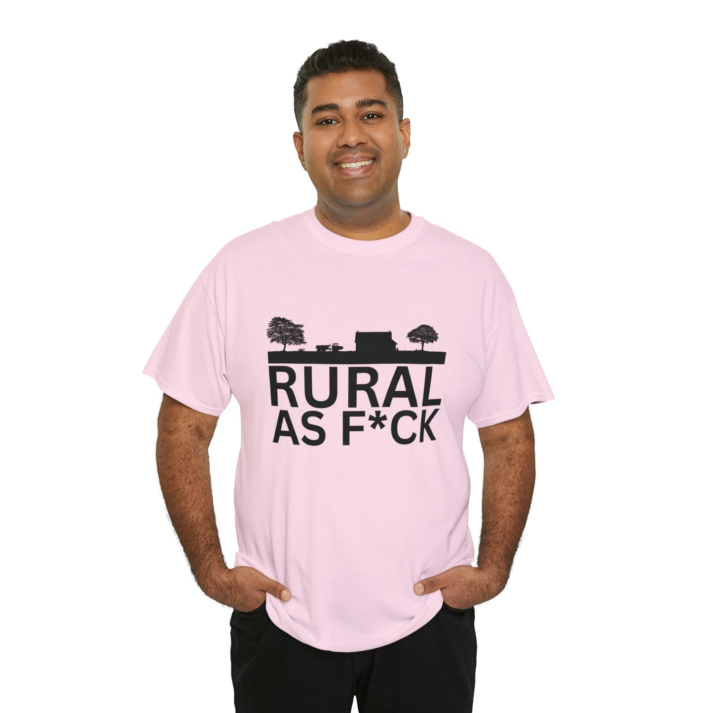 "Rural AF" One sided Gildan 5000 Unisex Heavy Cotton Tee (Printed on Front)