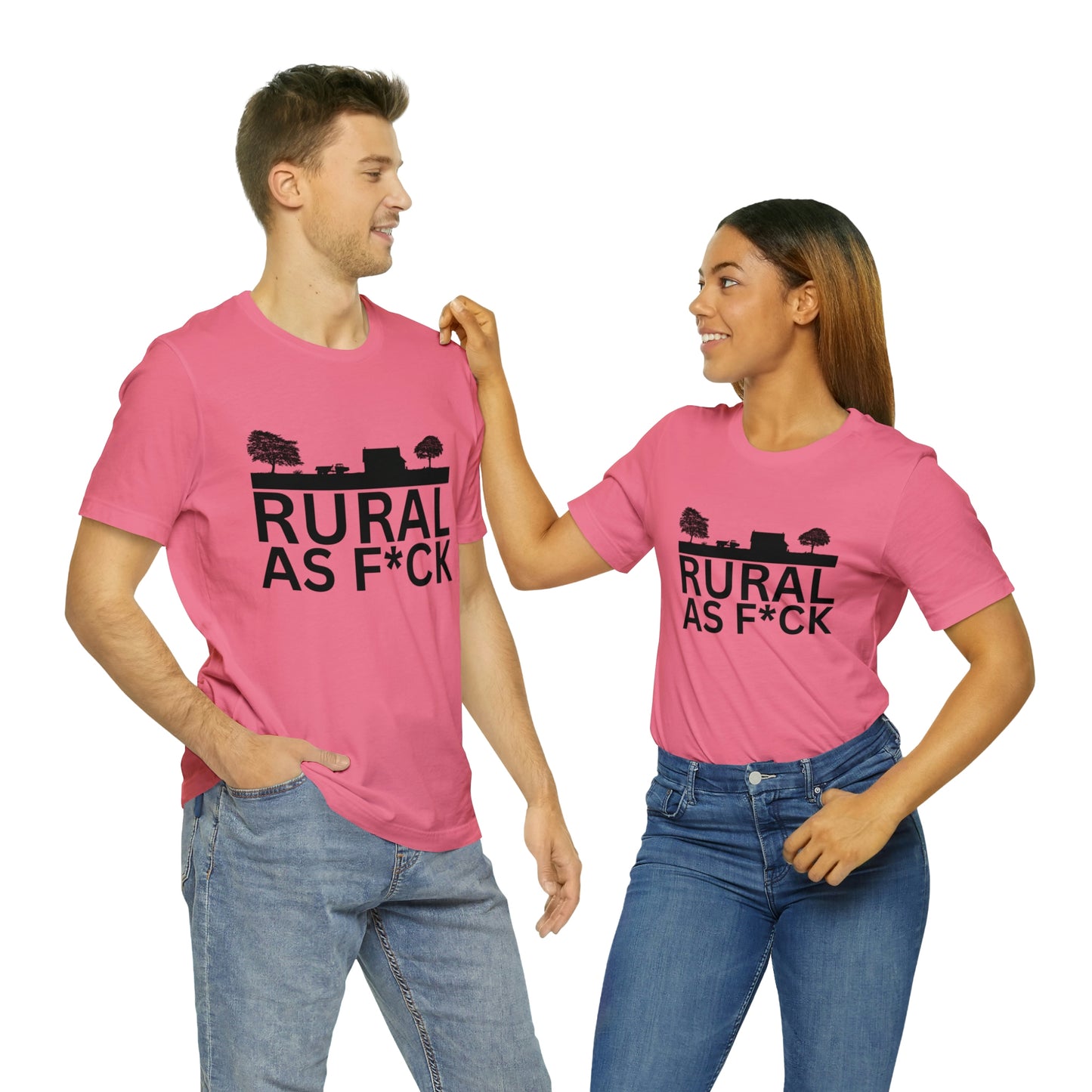 "Rural AF" One Sided Unisex Jersey Short Sleeve Tee (Printed on Front)