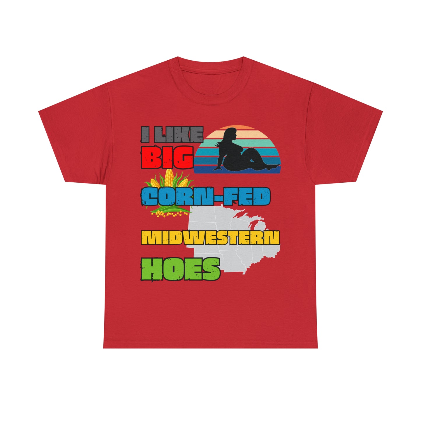 Midwestern Hoes Gildan 5000 Unisex Heavy Cotton Tee (Printed on front)