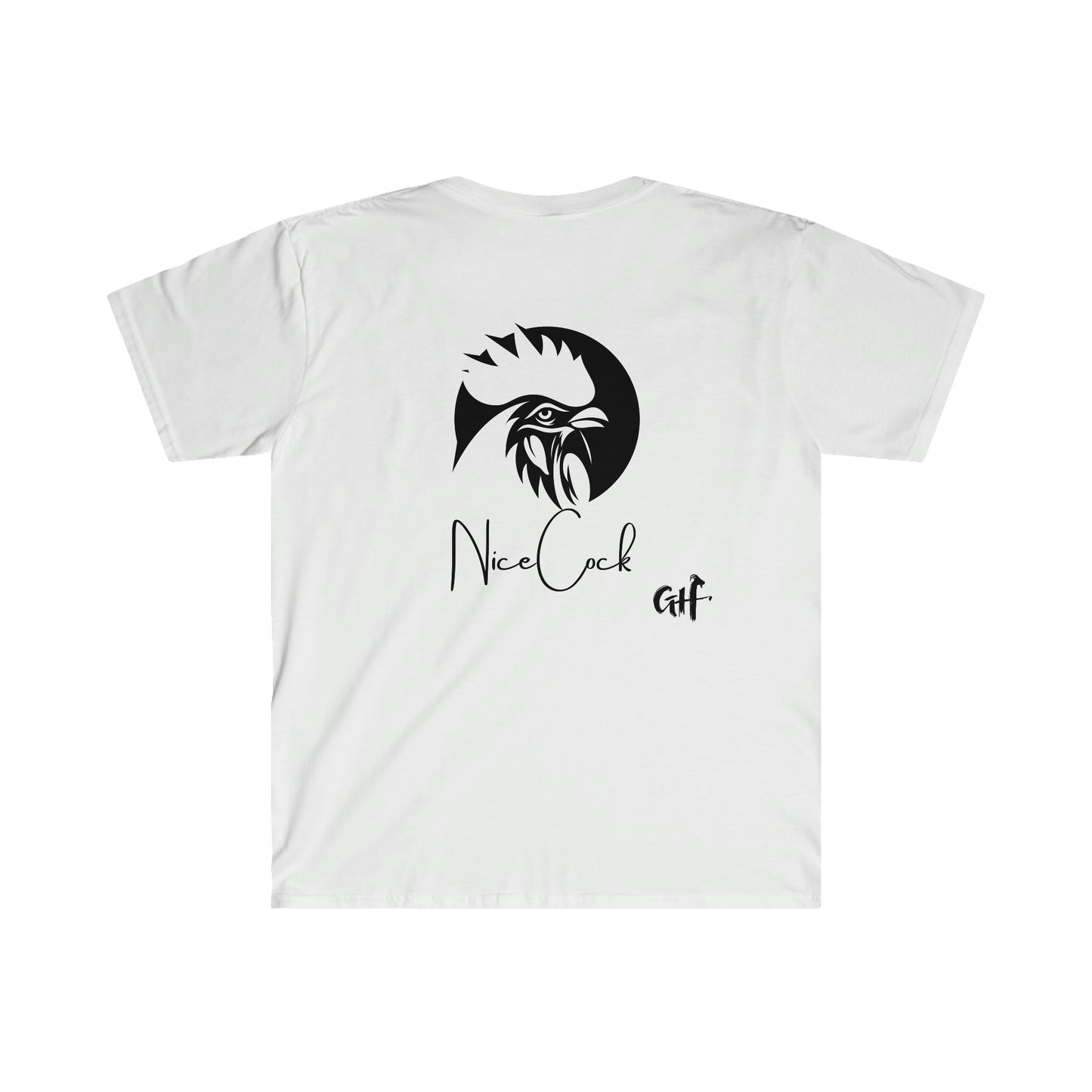 "Nice Cock" Rooster Two Sided Unisex Softstyle T-Shirt