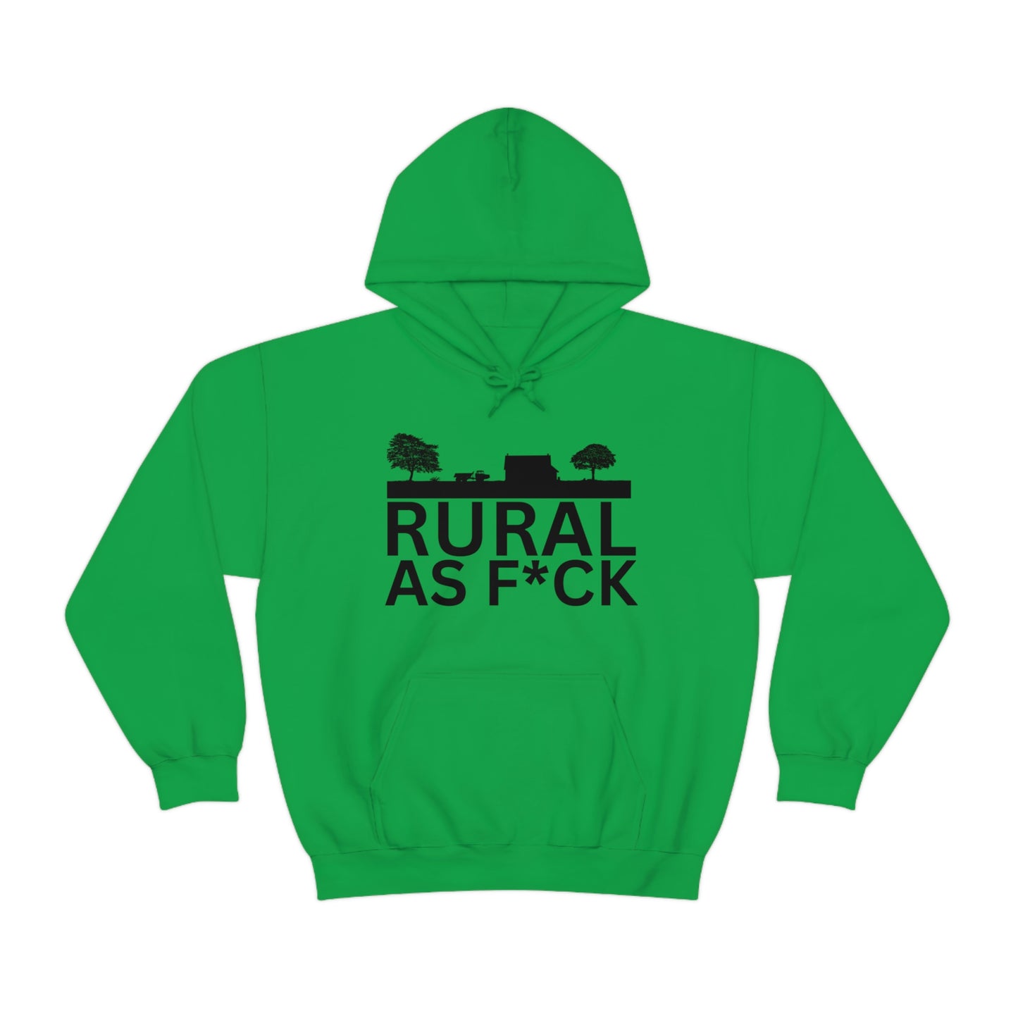 Funny Farming Hoodie Unisex Heavy Blend™ Hooded Sweatshirt Rural AF (Printed on Front)