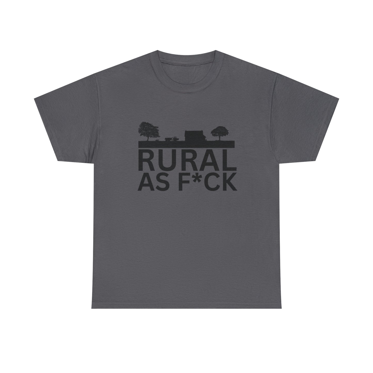 "Rural AF" One sided Gildan 5000 Unisex Heavy Cotton Tee (Printed on Front)