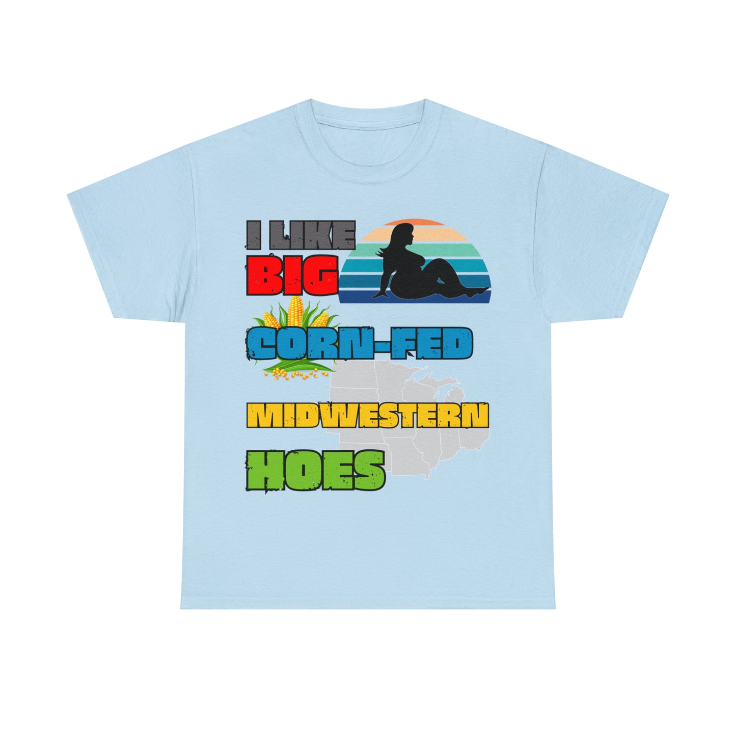 Midwestern Hoes Gildan 5000 Unisex Heavy Cotton Tee (Printed on front)