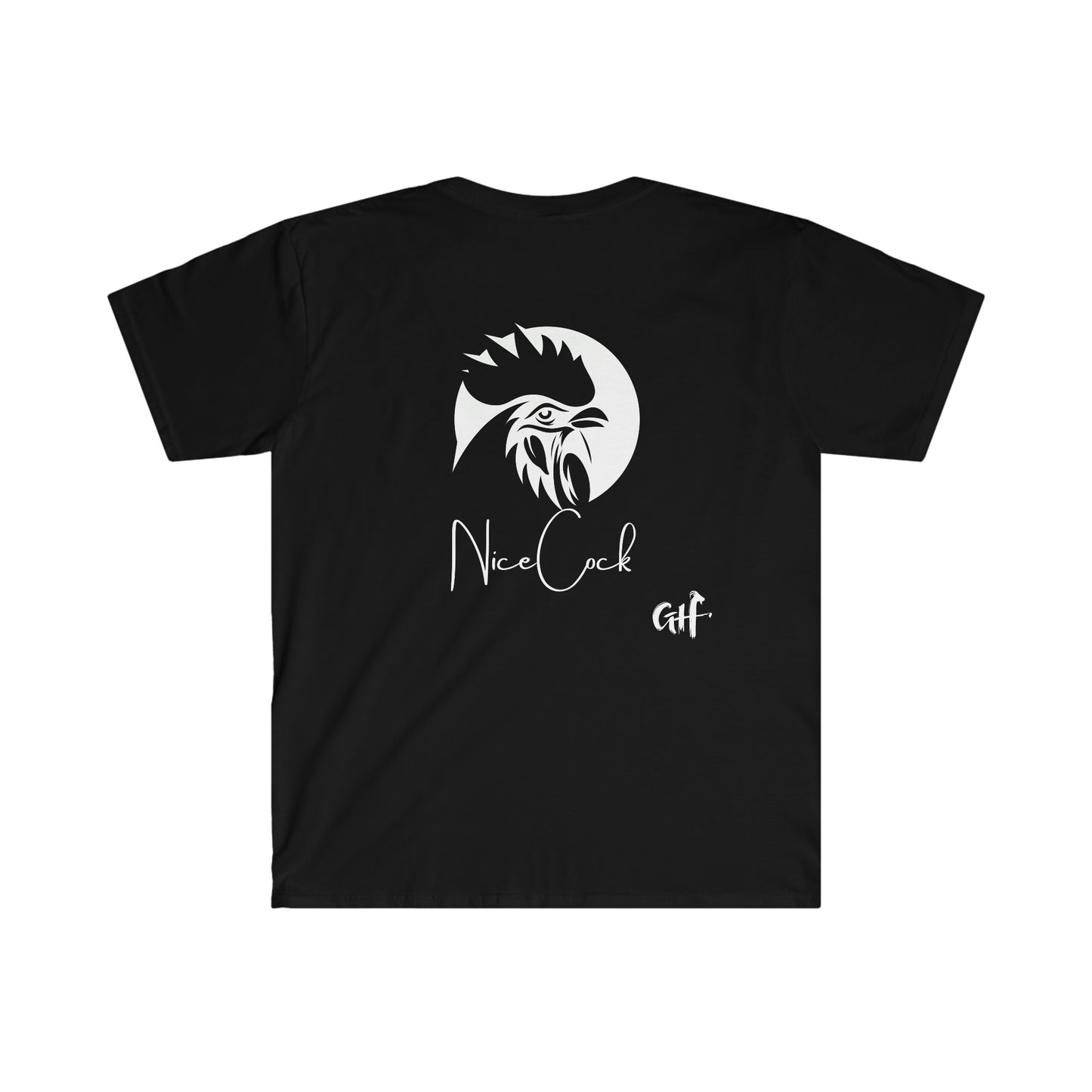 "Nice Cock" Rooster Two Sided Unisex Softstyle T-Shirt