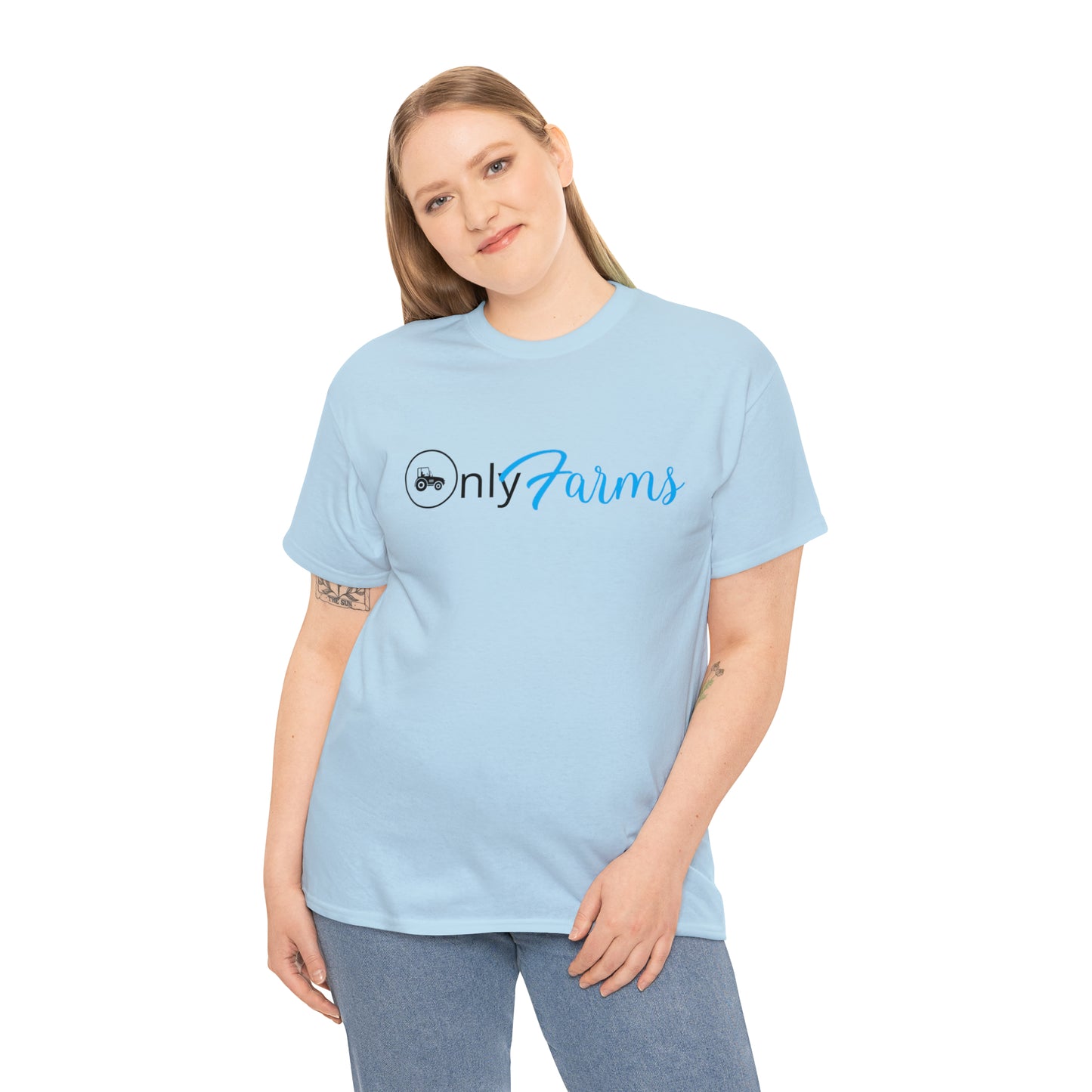 OnlyFarms Gildan 5000 Unisex Heavy Cotton Tee (Printed on Front)