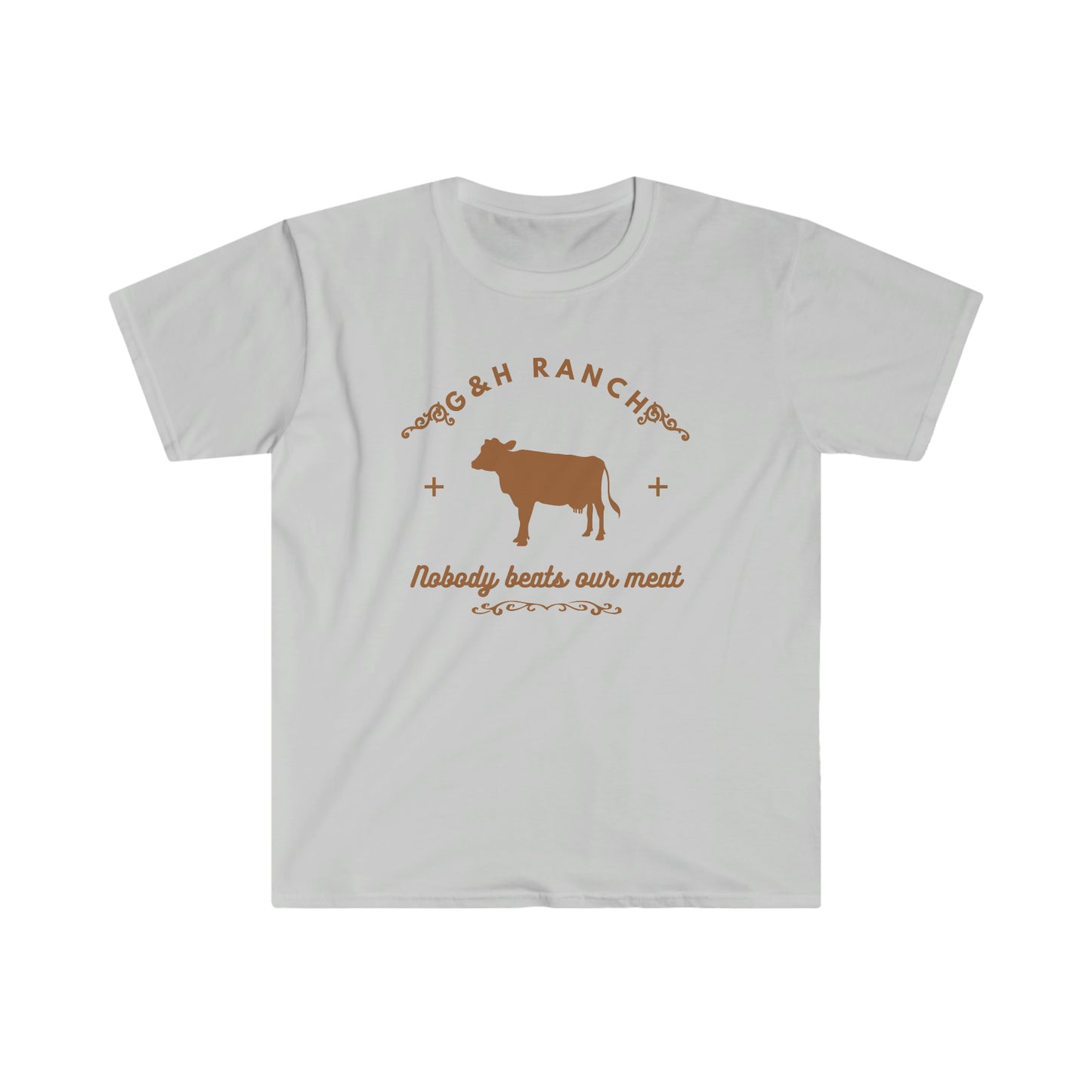 "G & H Meat" One Sided Unisex Softstyle T-Shirt- Printed on Front