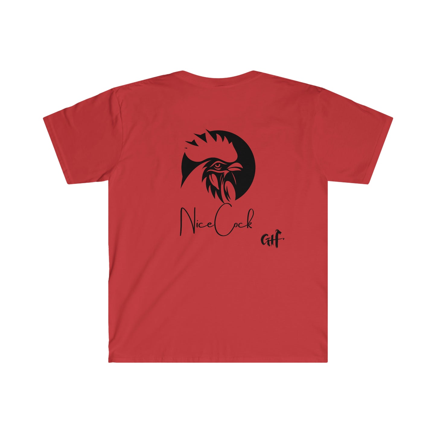 "Nice Cock" Rooster Two Sided Unisex Softstyle T-Shirt