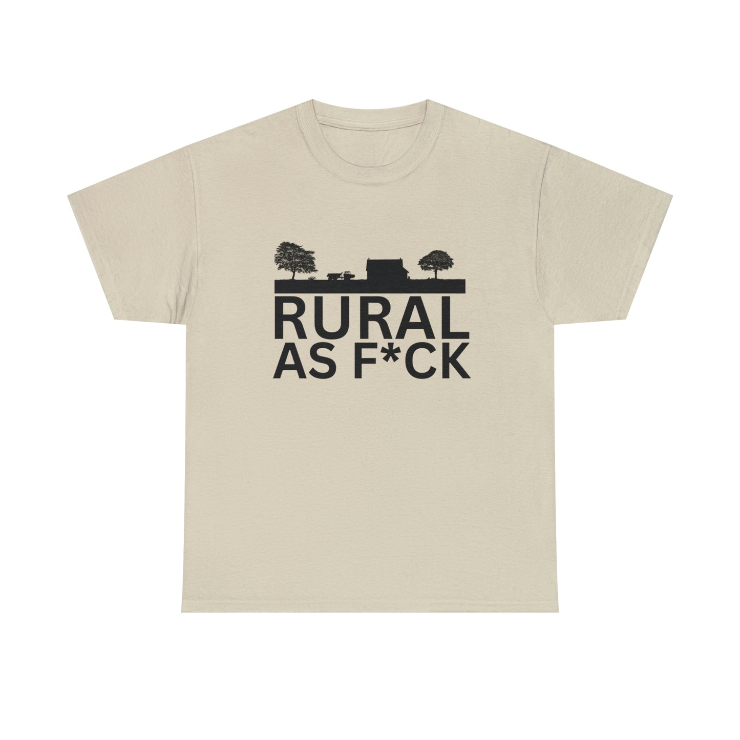 "Rural AF" One sided Gildan 5000 Unisex Heavy Cotton Tee (Printed on Front)